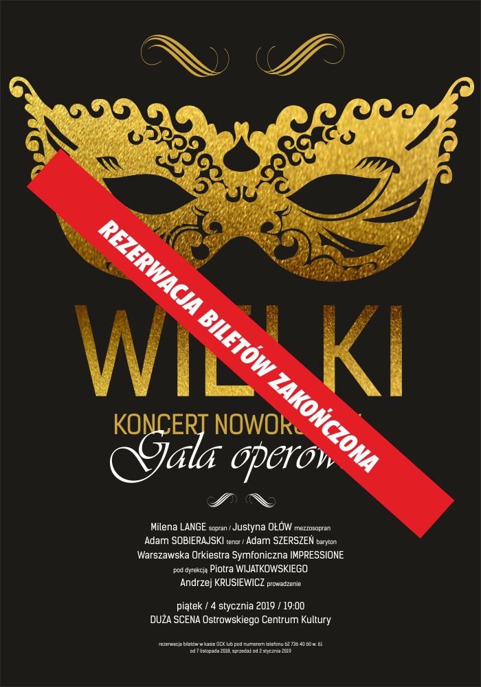 Plakat Wielki Koncert Noworoczny. Gala operowa