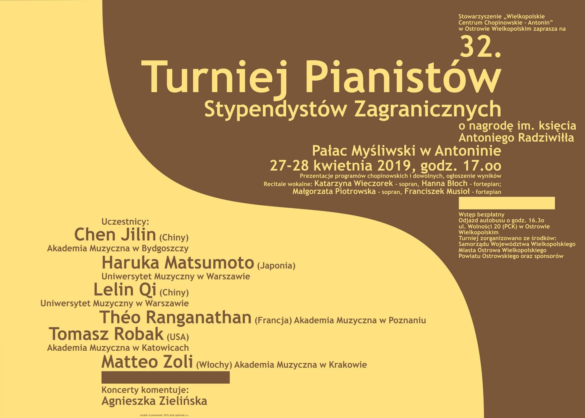 Afisz 32. Turniej Pianistów Stypendystów Zagranicznych