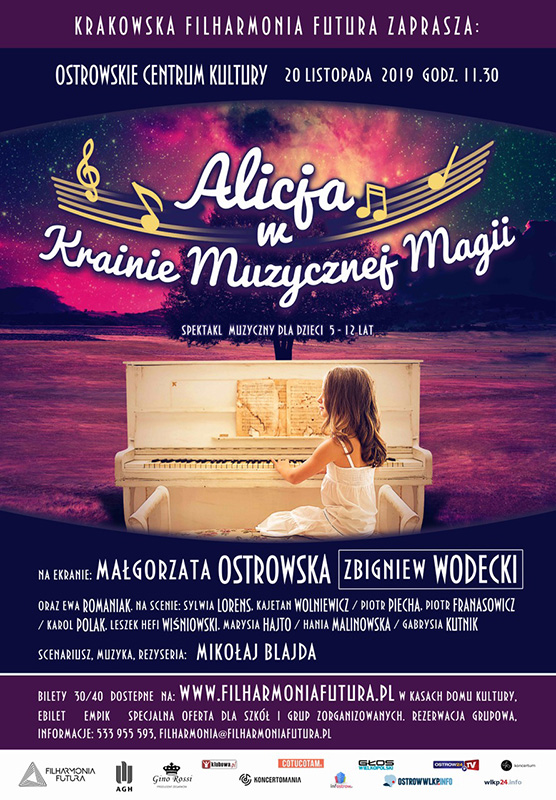 Afisz Filhrmonia Futura ALICJA W KRAINIE MUZYCZNEJ MAGII