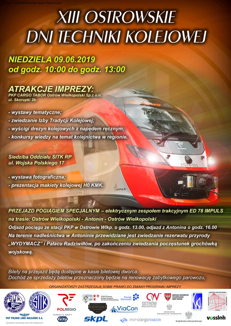 Plakat XIII Dni Techniki Kolejowej