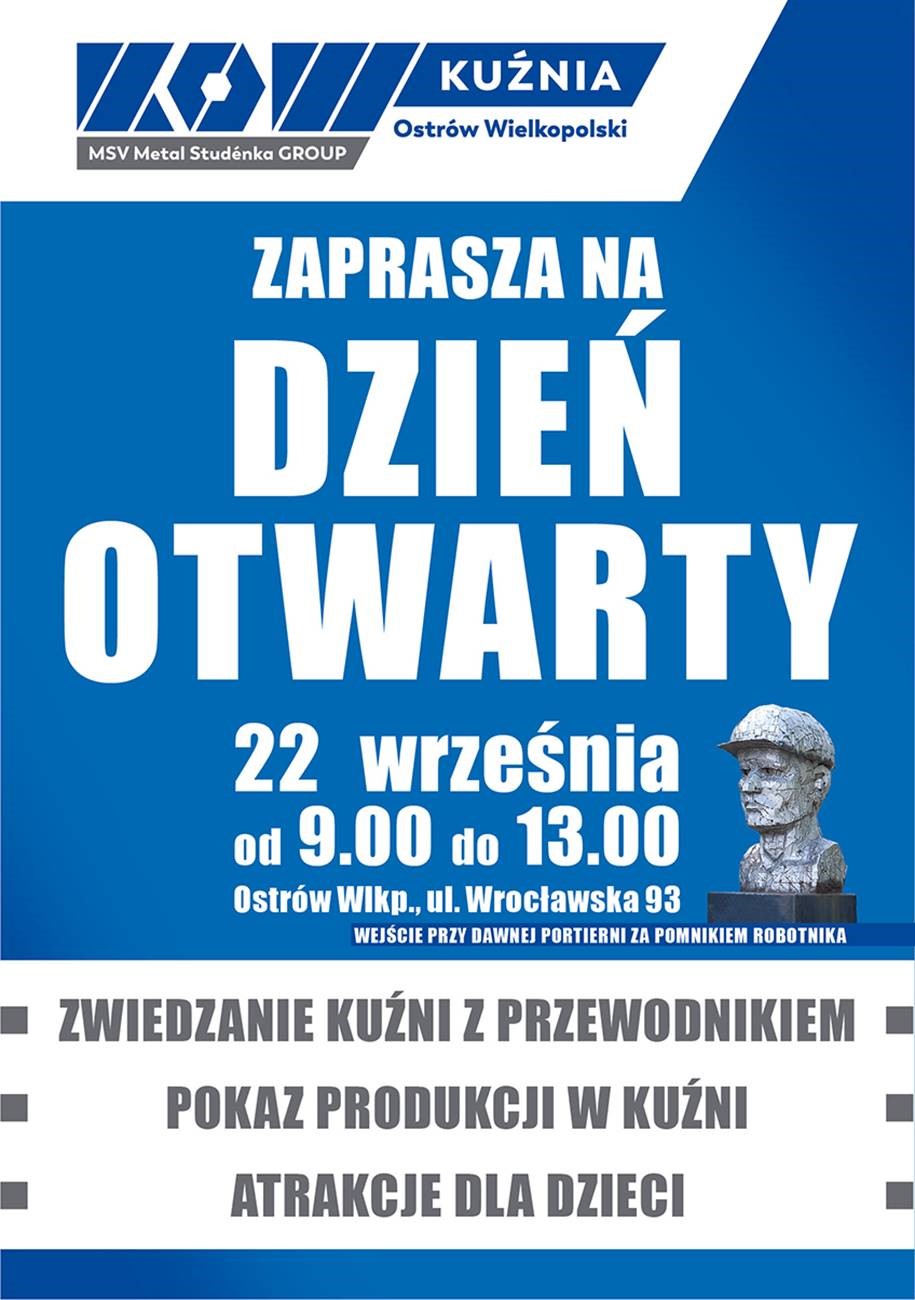 Plakat Dzień Otwarty w Kuźni Ostrów