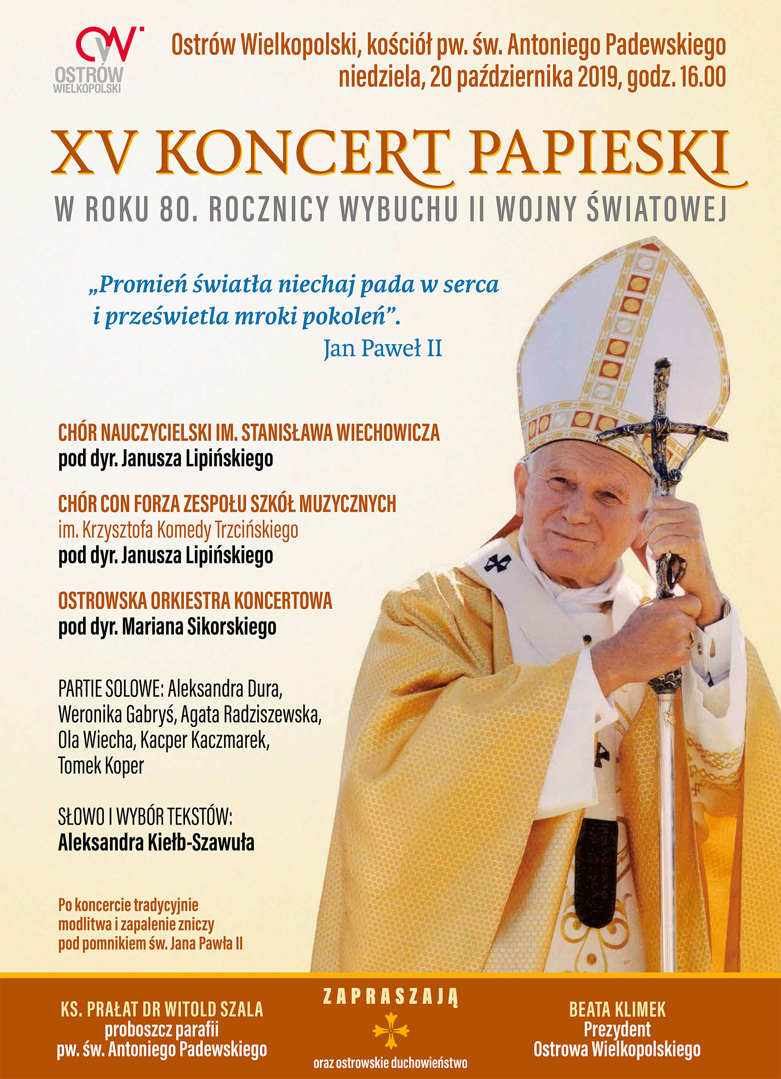 Plakat Koncert Papieski