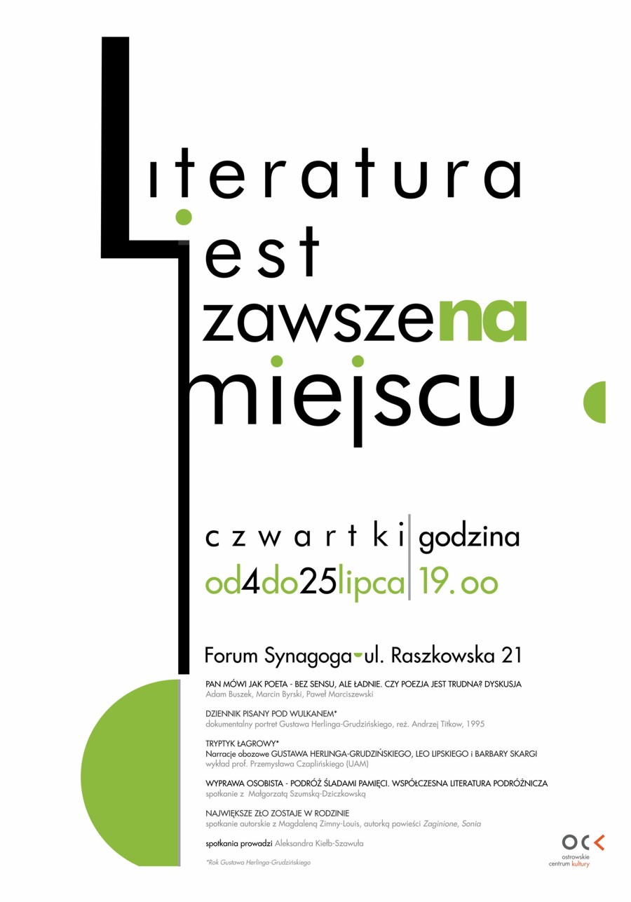 Afisz Literatura jest zawsze na miejscu