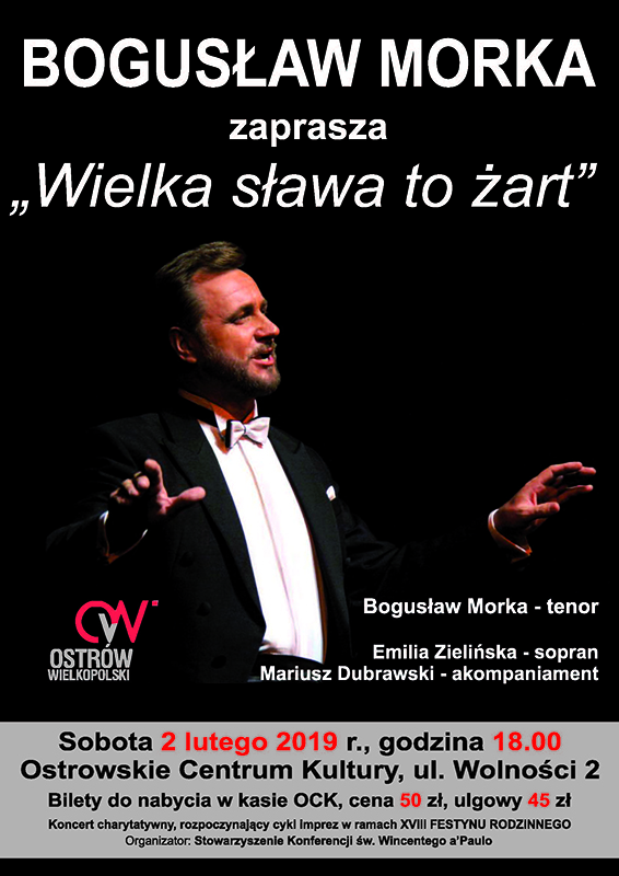 Plakat Bogusław Morka WIELKA SŁAWA TO ŻART