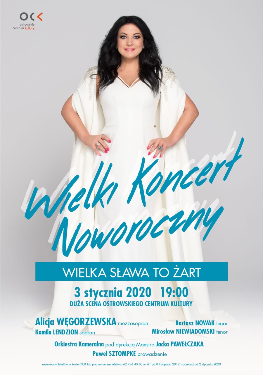 Plakat Wielki Koncert Noworoczny WIELKA SŁAWA TO ŻART