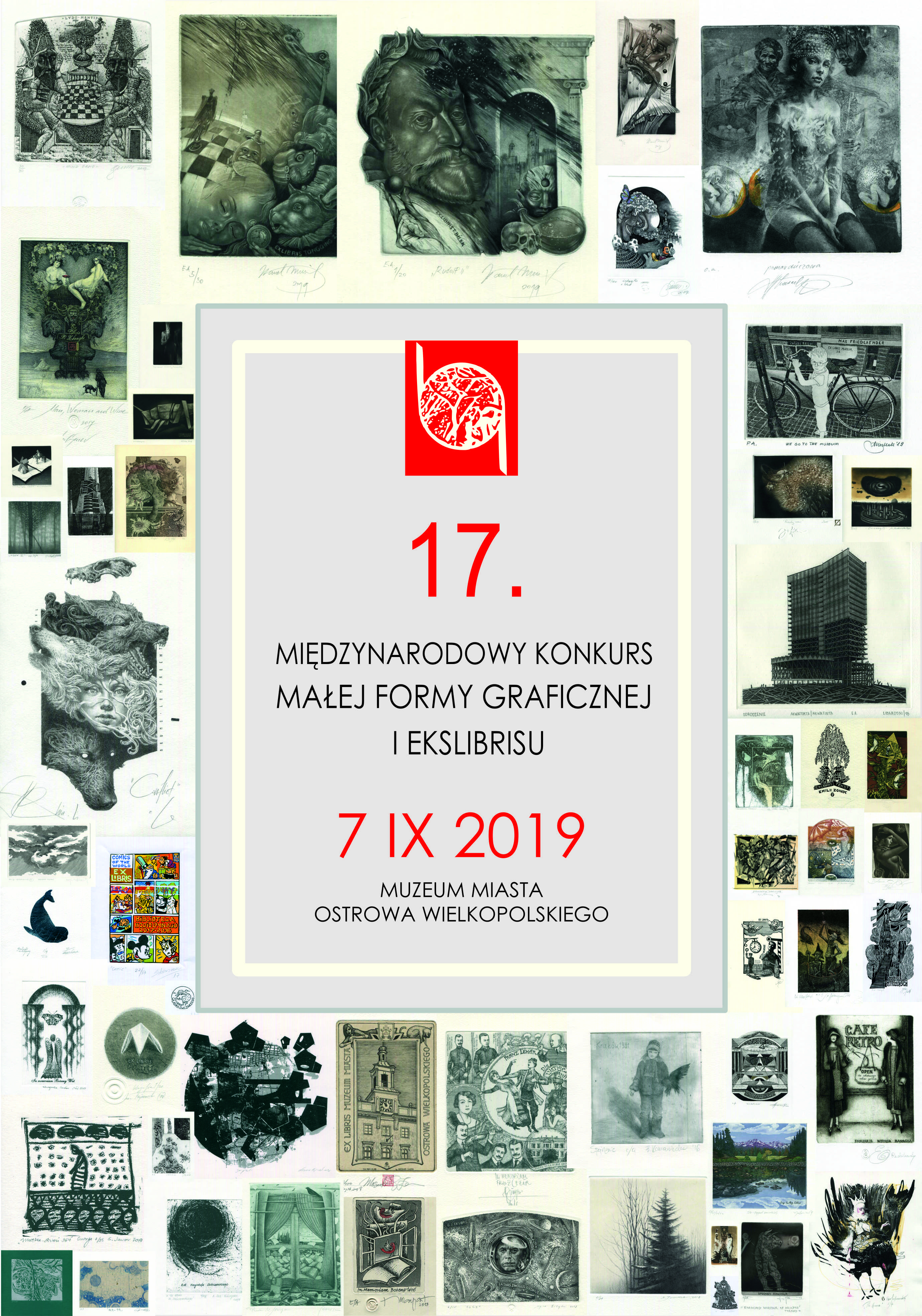 Plakat XVII Międzynarodowy Konkurs Małej Formy Graficznej i Ekslibrisu