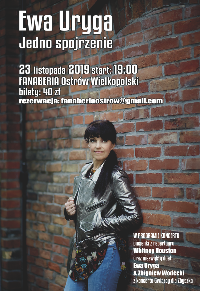 Plakat koncertu Ewy Urygi
