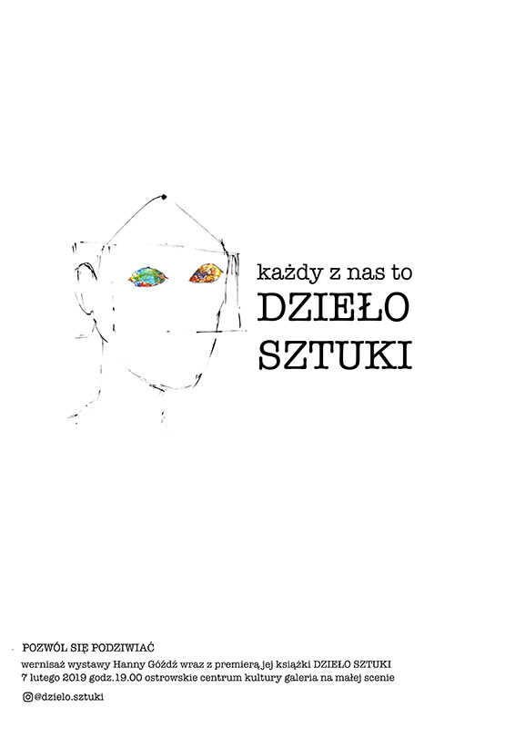 Plakat Hanna Góźdź. DZIEŁO SZTUKI