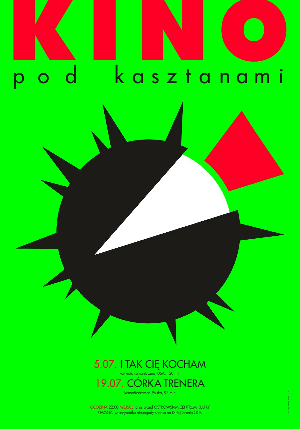 Plakat Kino pod kasztanami