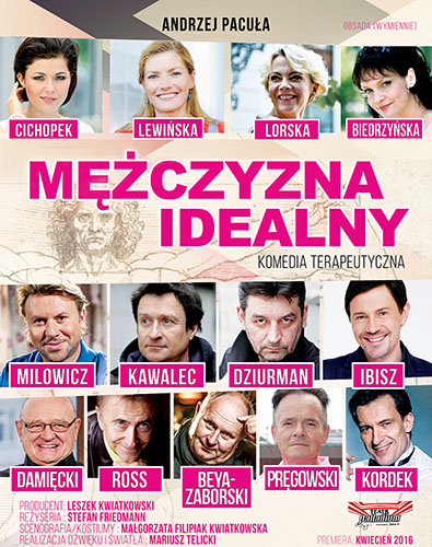 Plakat spektaklu Mężczyzna idealny
