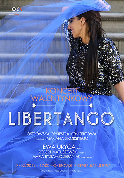 Plakat Koncert Walentynkowy. LIBERTANGO