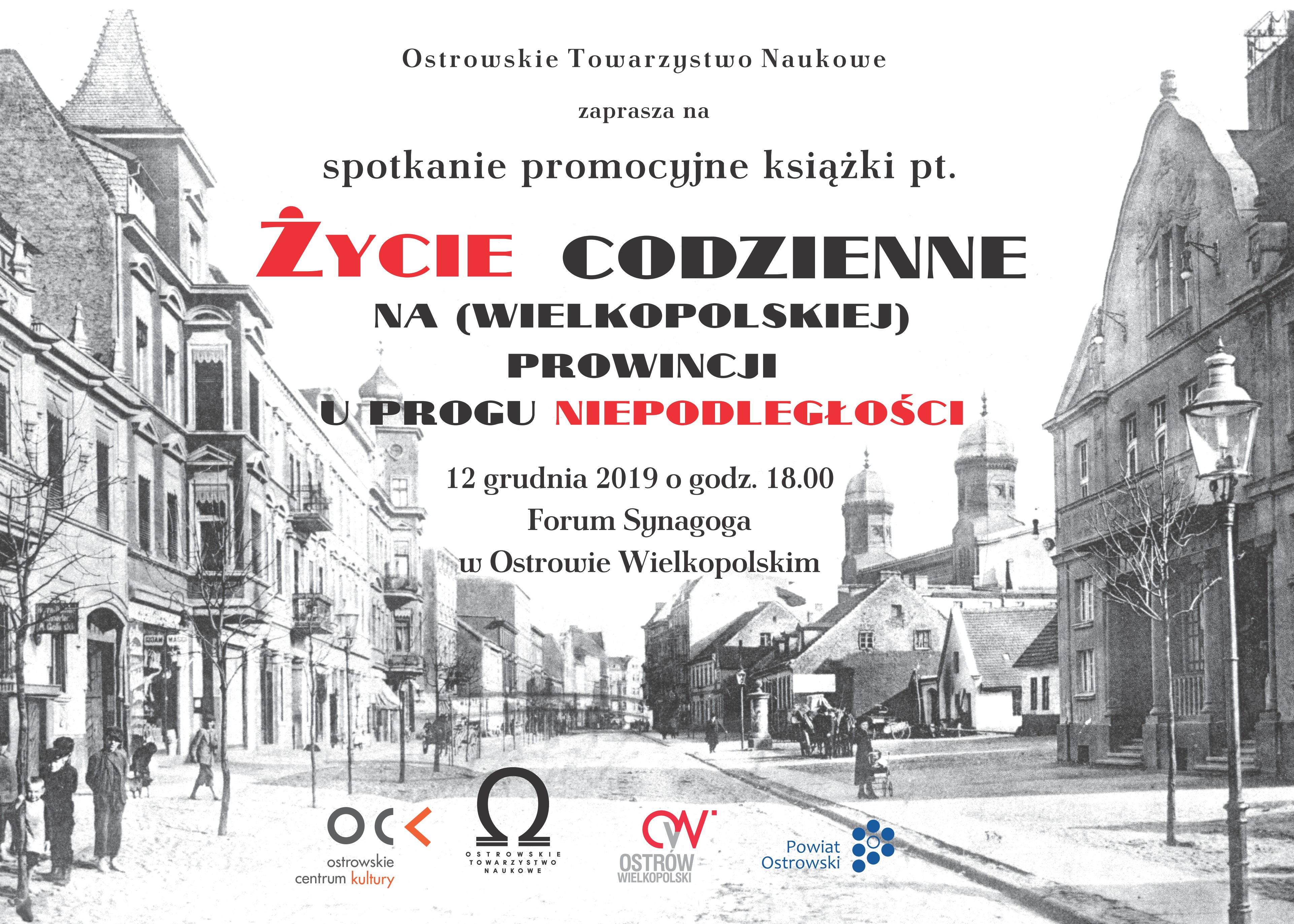 Plakat Spotkanie promocyjne książki „Życie codzienne na (wielkopolskiej) prowincji u progu niepodległości”