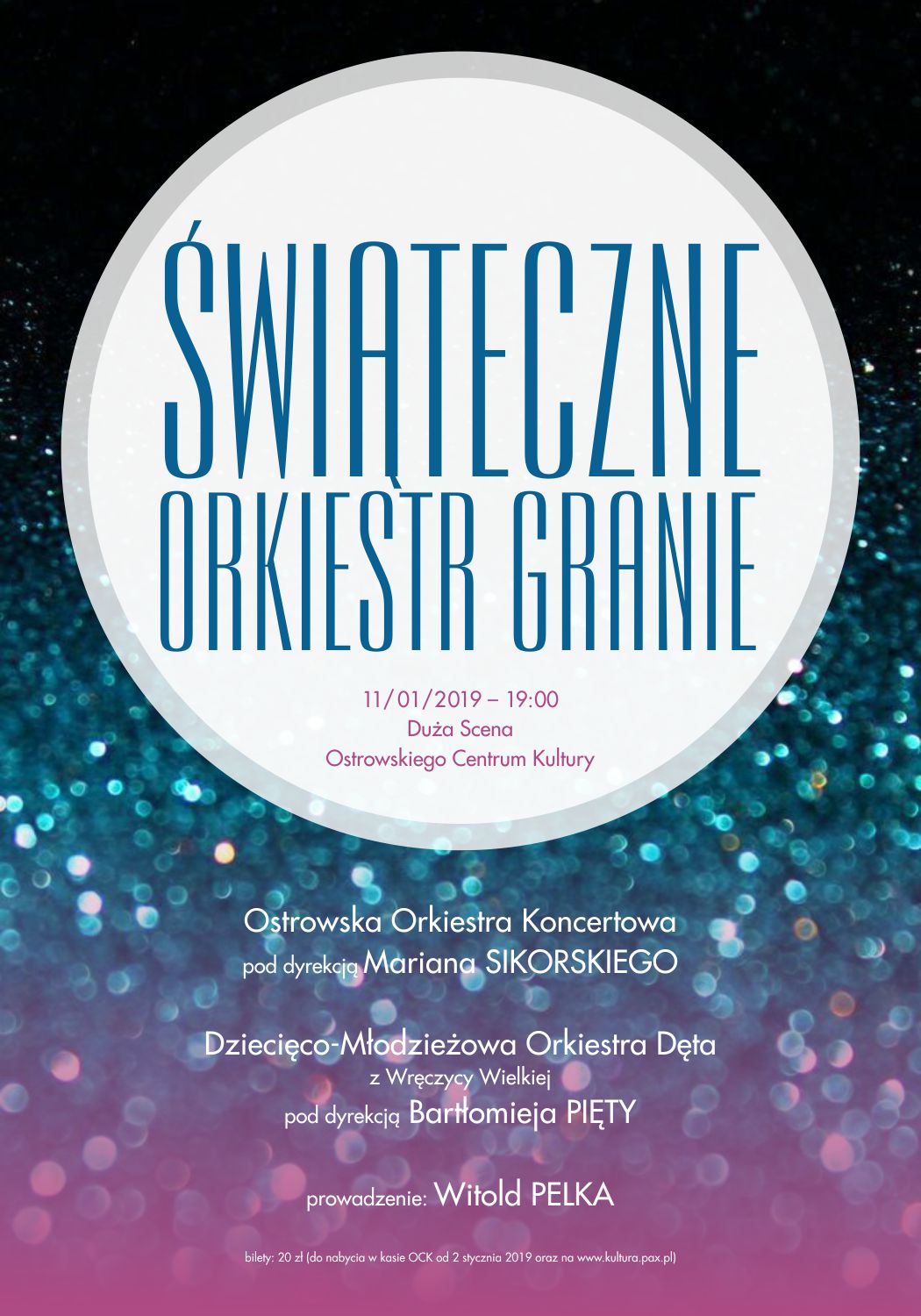 Plakat Świateczne orkiestr granie