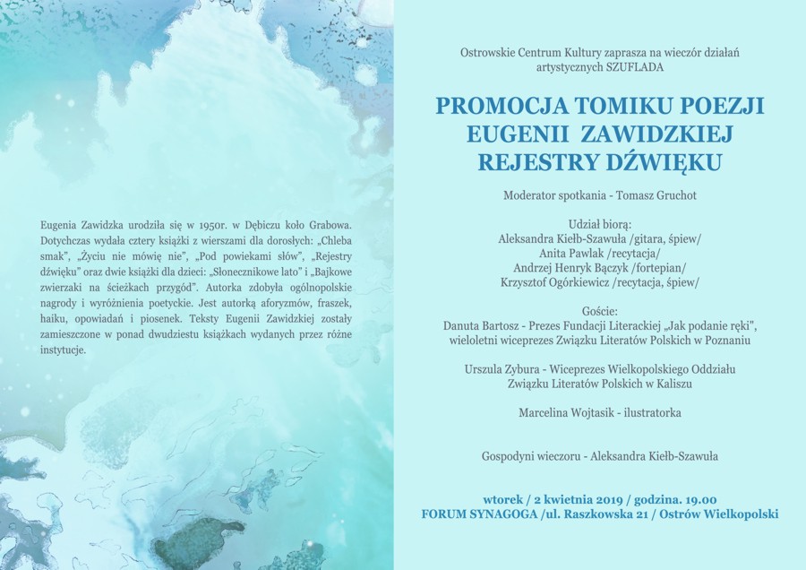 Zaproszenie Szuflada Eugenii Zawidzkiej