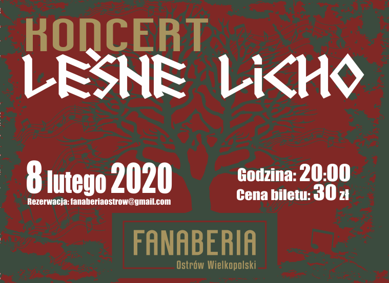 Baner Koncert zepołu Leśne Licho