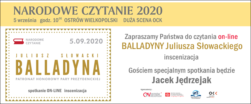 Afisz Narodowe Czytanie 2020