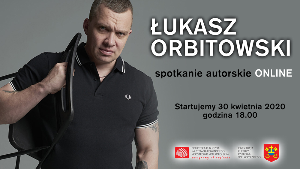 Baner spotkanie autorskie z Łukaszem Orbitowskim