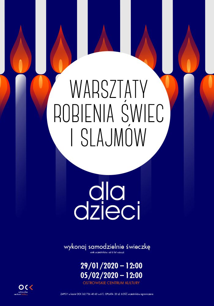 Plakat Warsztaty robienia świec i slajmów