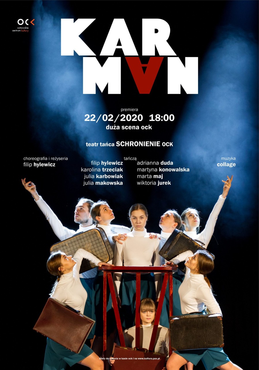 Afisz Teatr Tańca Schronienie KARMAN