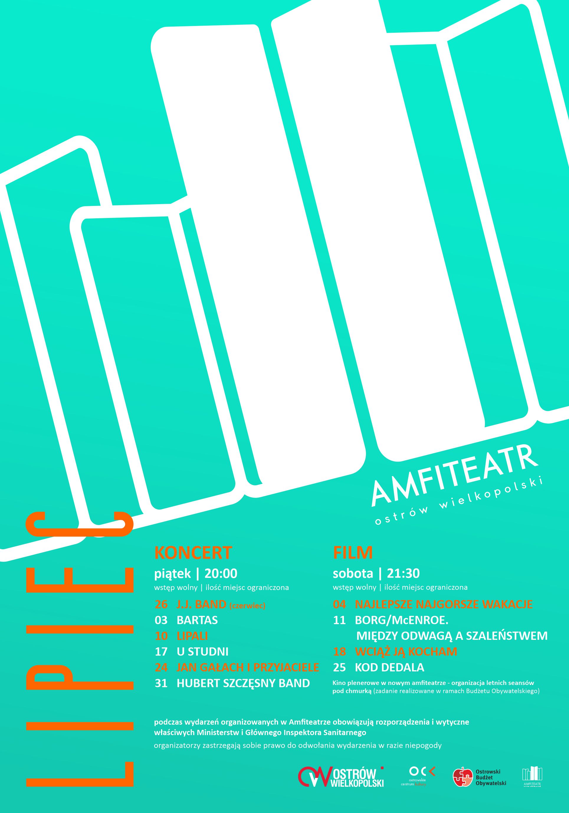 Plakat lipiec w Amfiteatrze