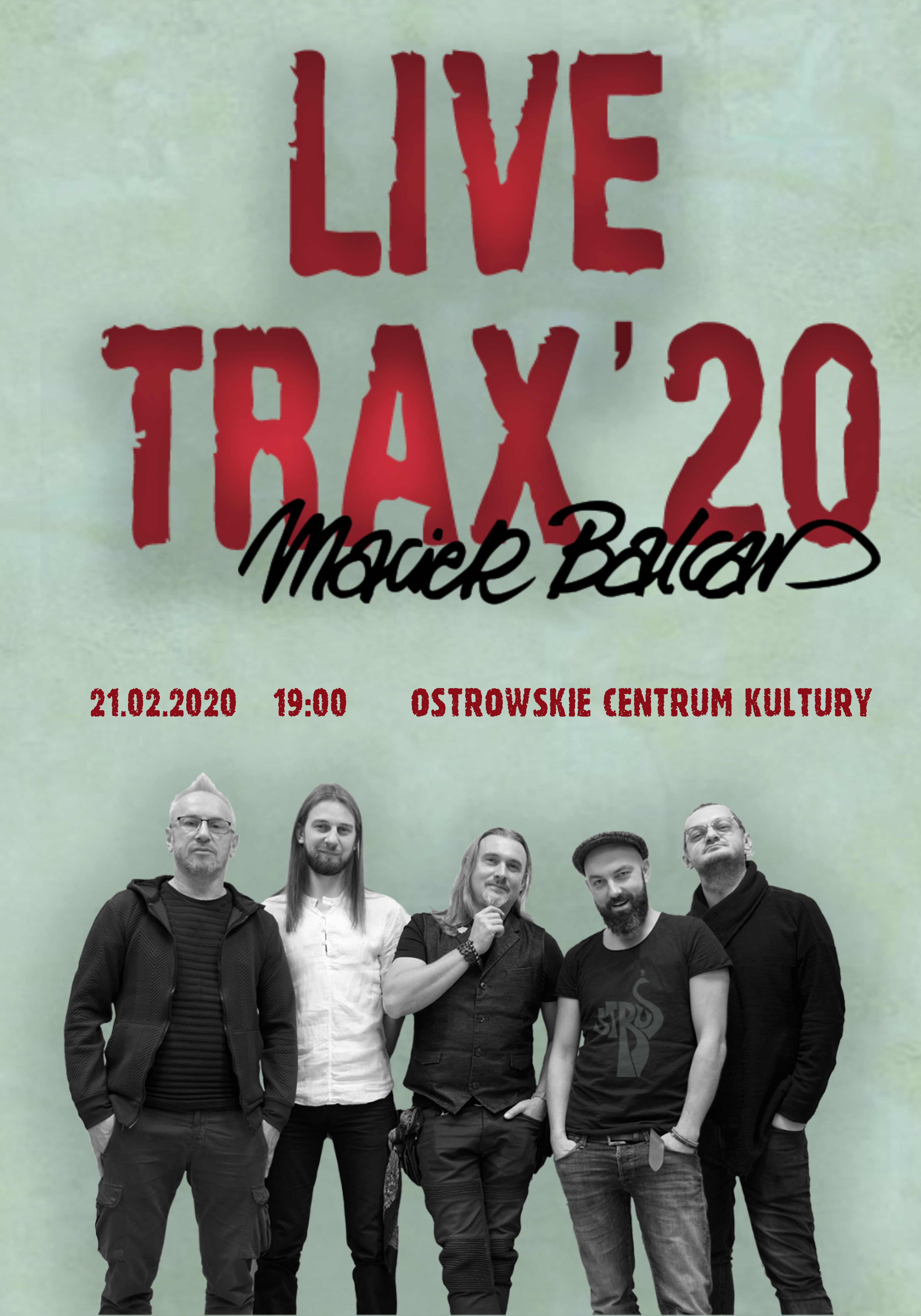 Afisz Maciek Balcar LIVE TRAX 20