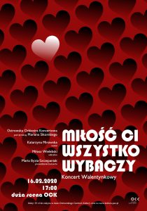 Plakat Miłość ci wszystko wybaczy. Koncert Walentynkowy