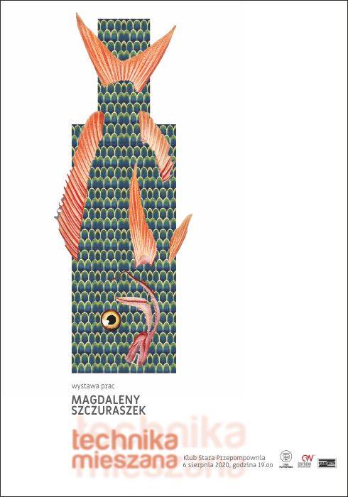 Plakat Wystawa prac Magdaleny Szczuraszek “Technika mieszana”