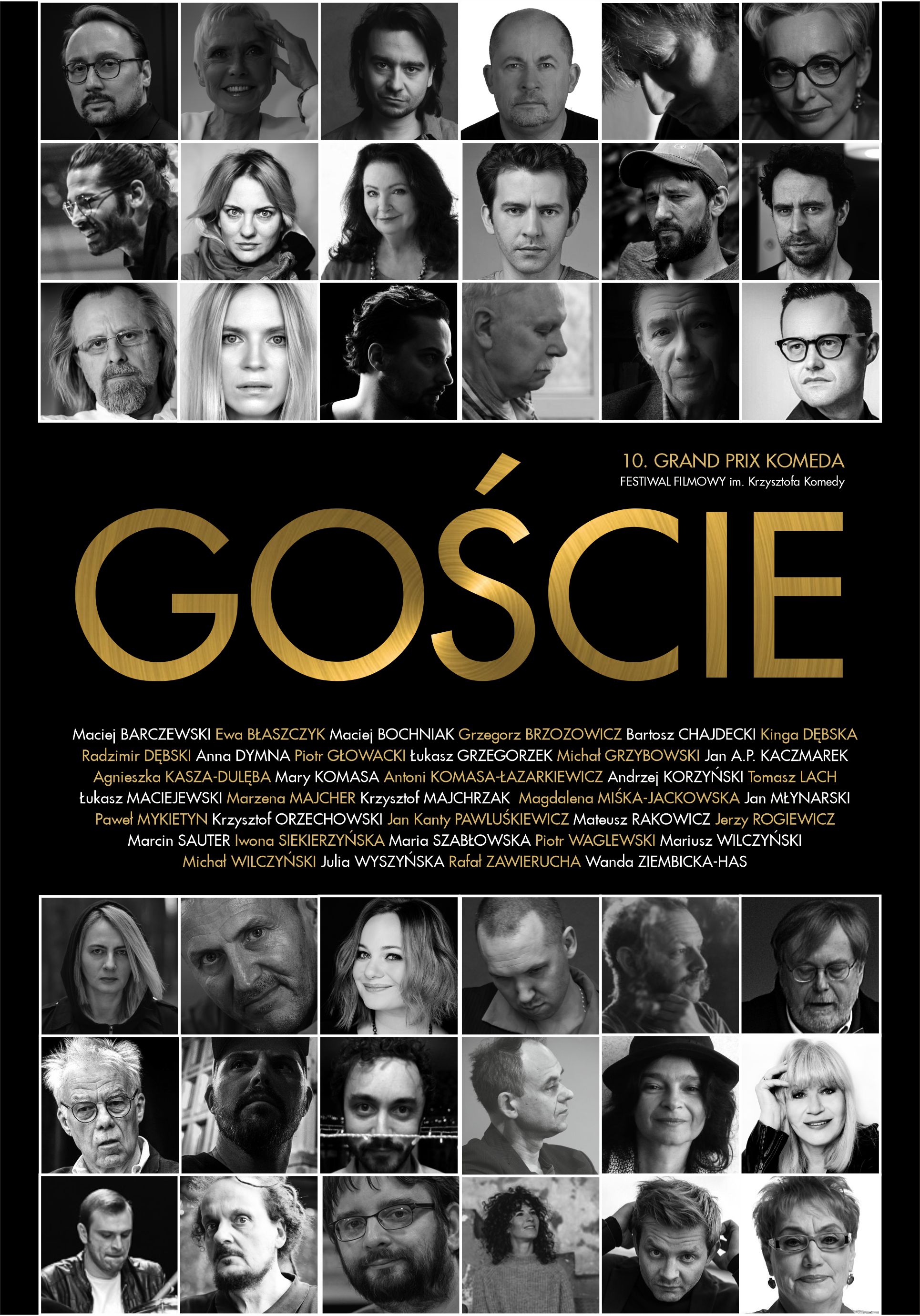 Plakat 10. Grand Prix Komeda Festiwal Filmowy im. Krzysztofa Komedy goście