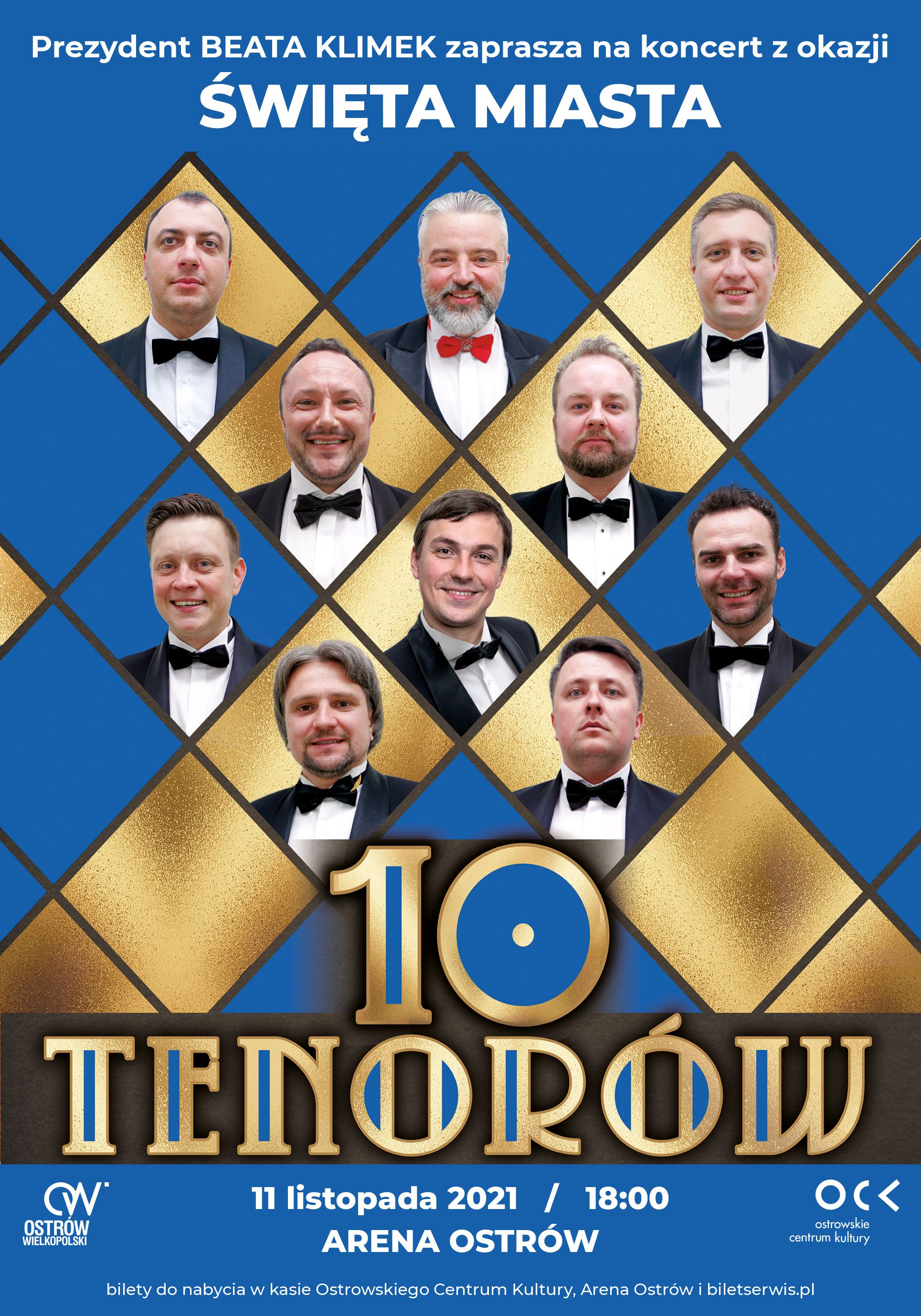 Plakat koncertu 10 tenorów