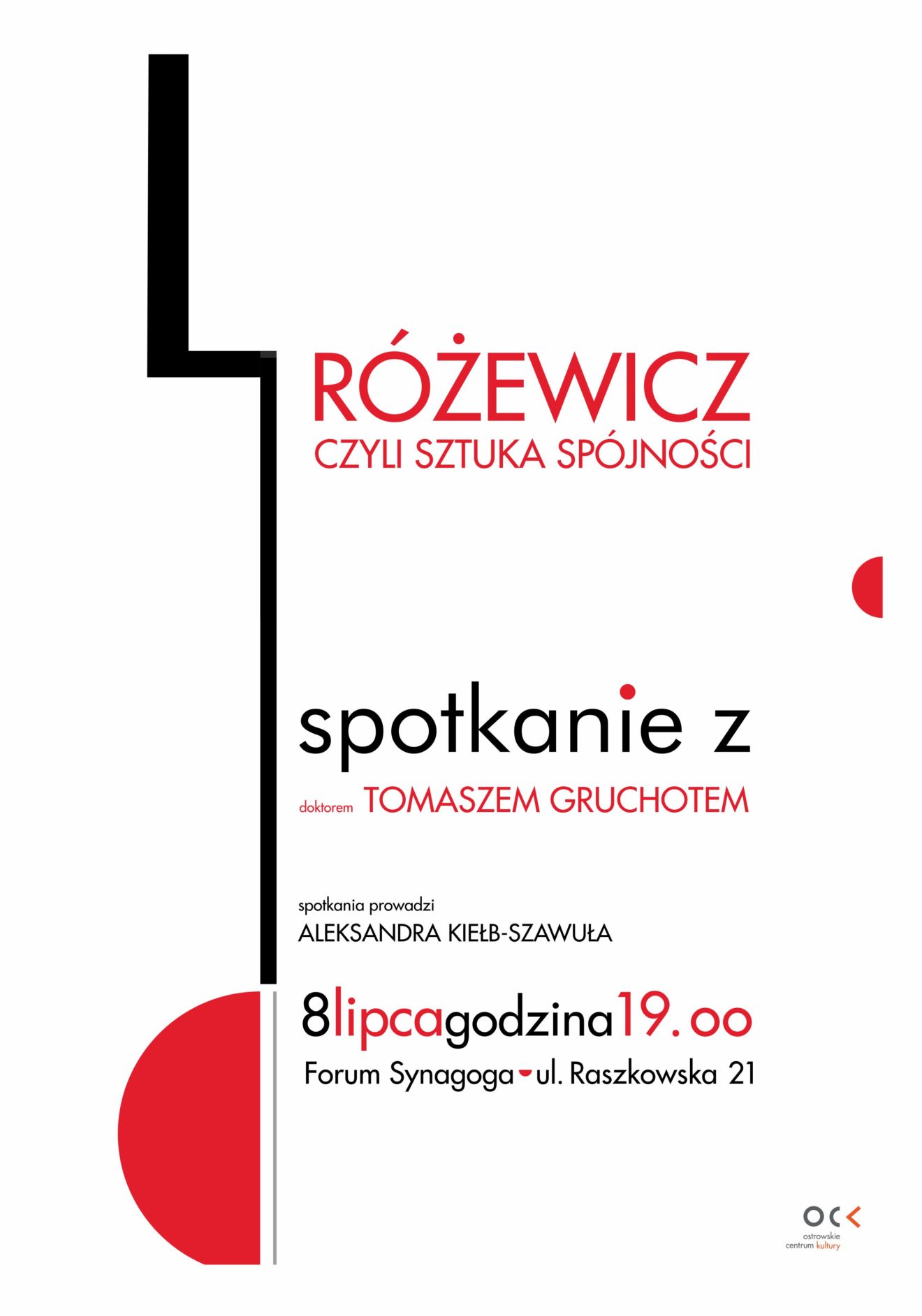 Afisz spotkania z Tomaszem Gruchotem