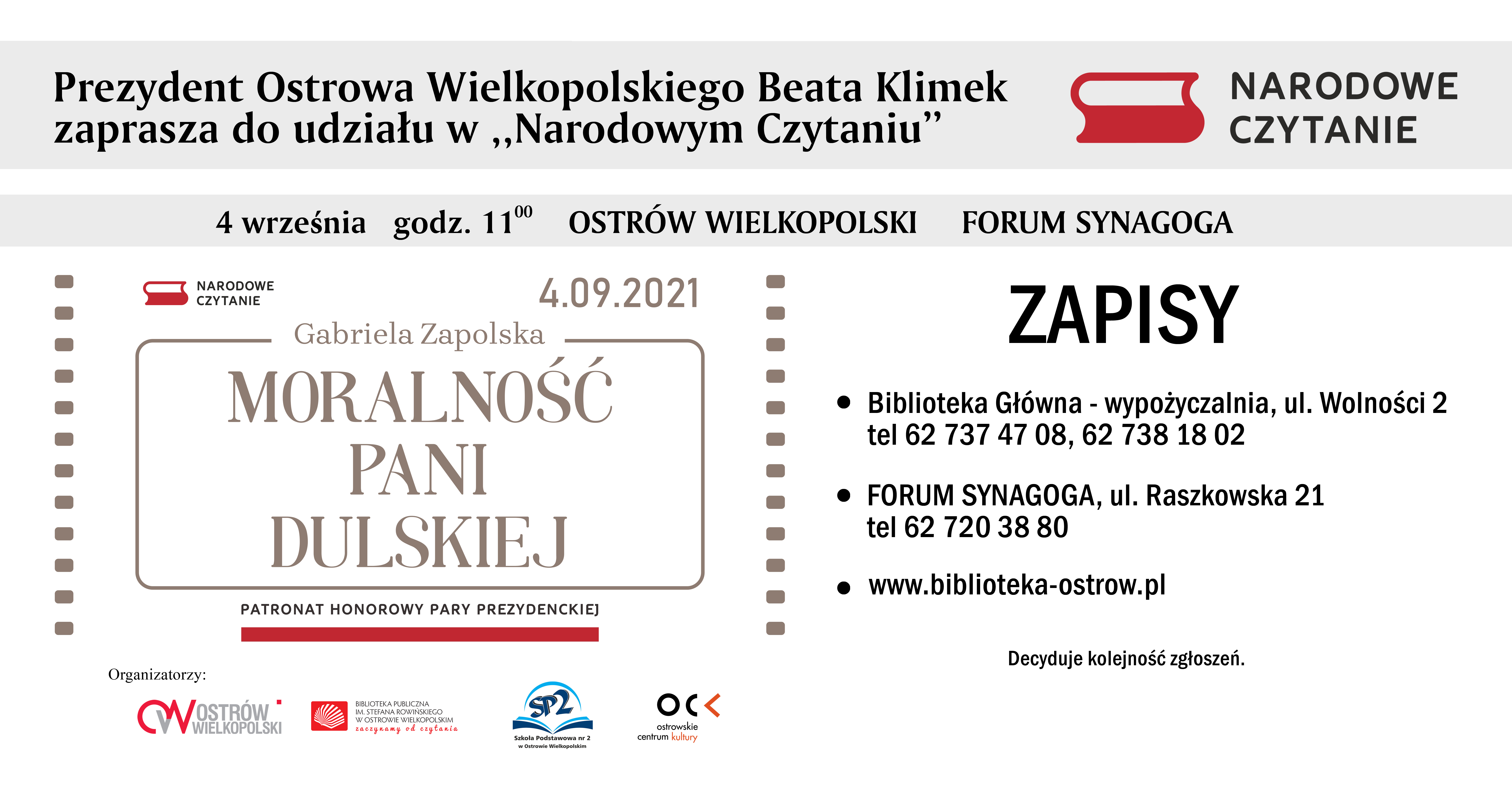 Baner Narodowego czytania 2021