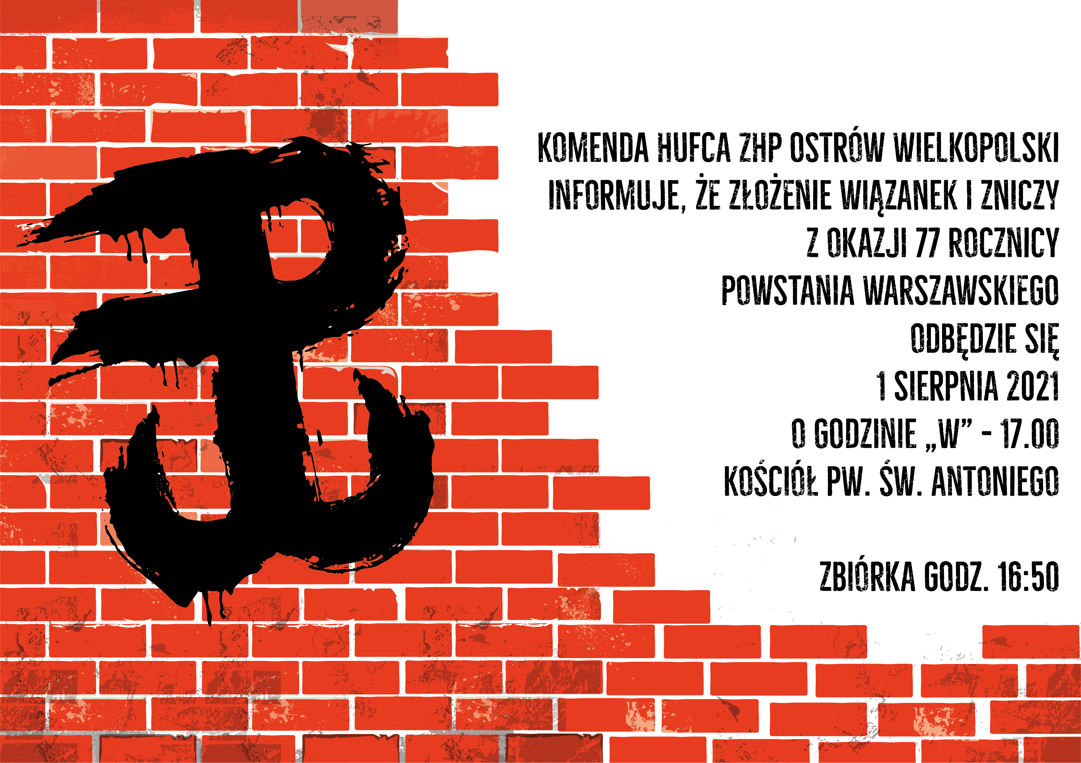 Baner 77. rocznica Powstania Warszawskiego