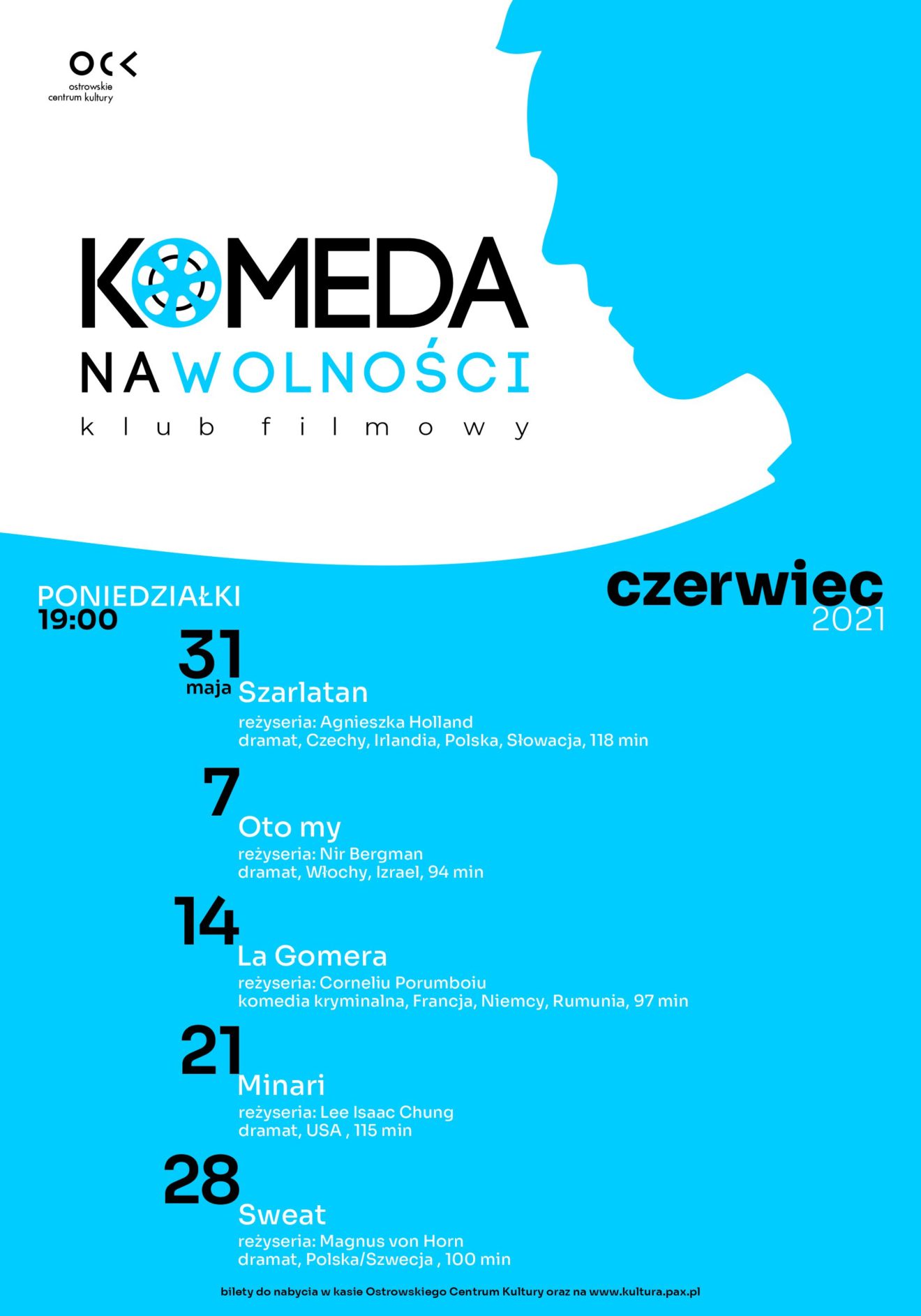 Afisz Klubu Filmowego "Komeda na Wolności