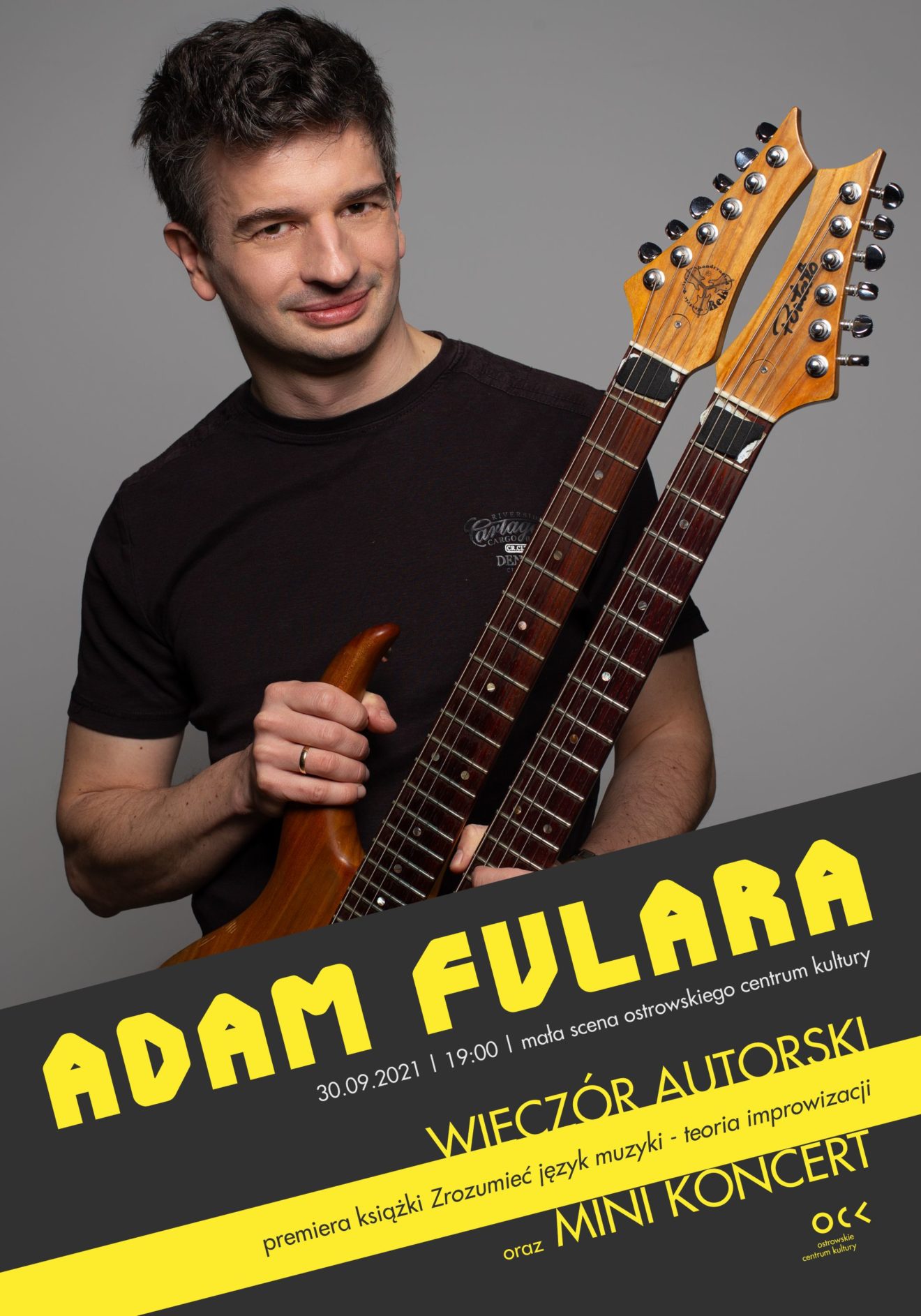 Afisz Adam Fulara spotkanie i mini koncert