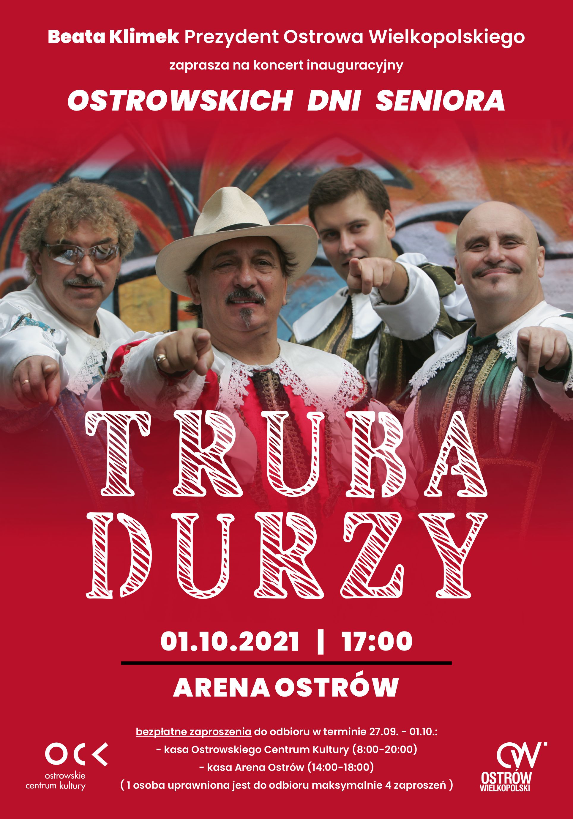 Plakat Ostrowskie Dni Seniora - koncert zespołu „Trubadurzy”