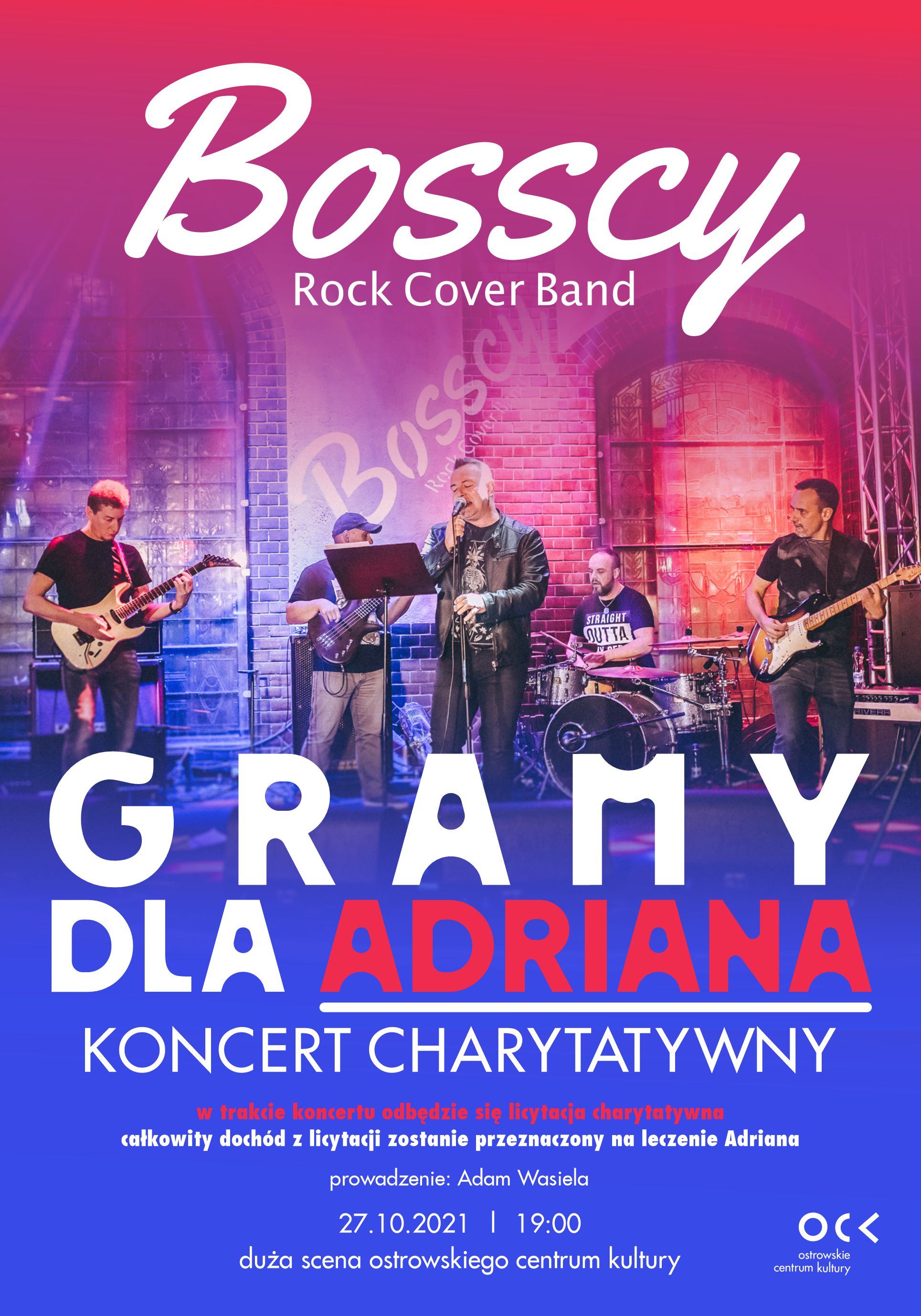 Afisz Charytatywny koncert dla Adriana