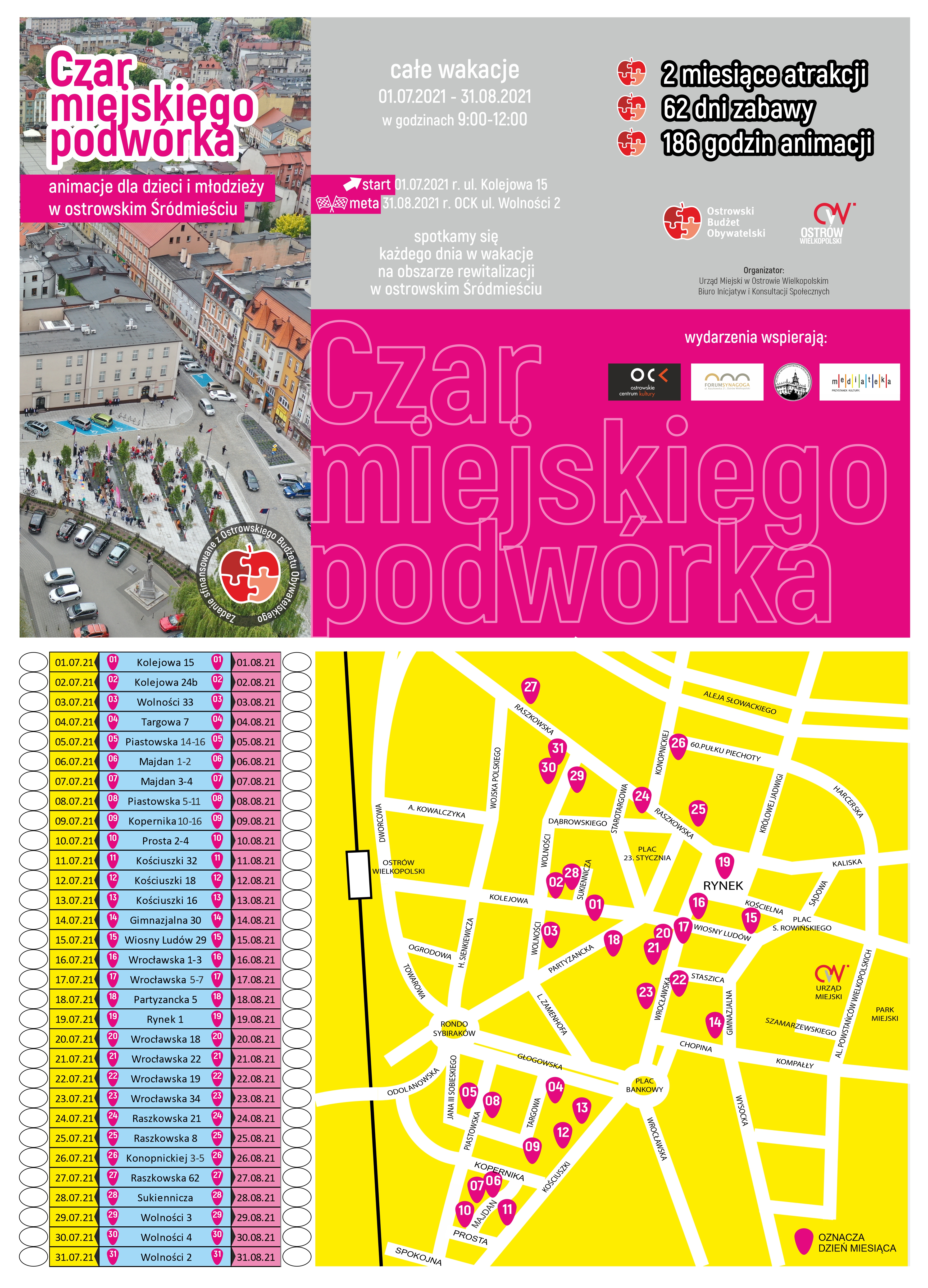 Plakat projektu Czar Miejskiego Podwórka