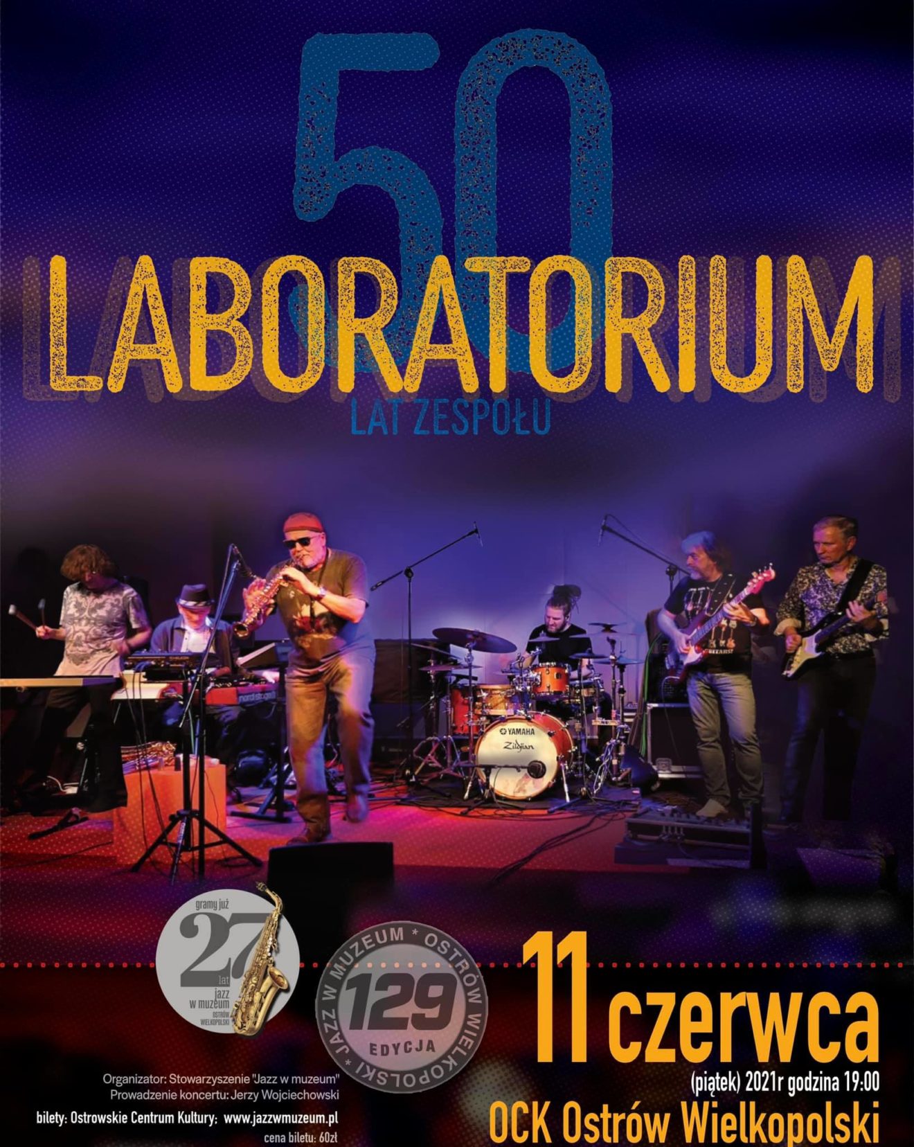 Plakat koncertu Jazz w muzeum Laboratorium