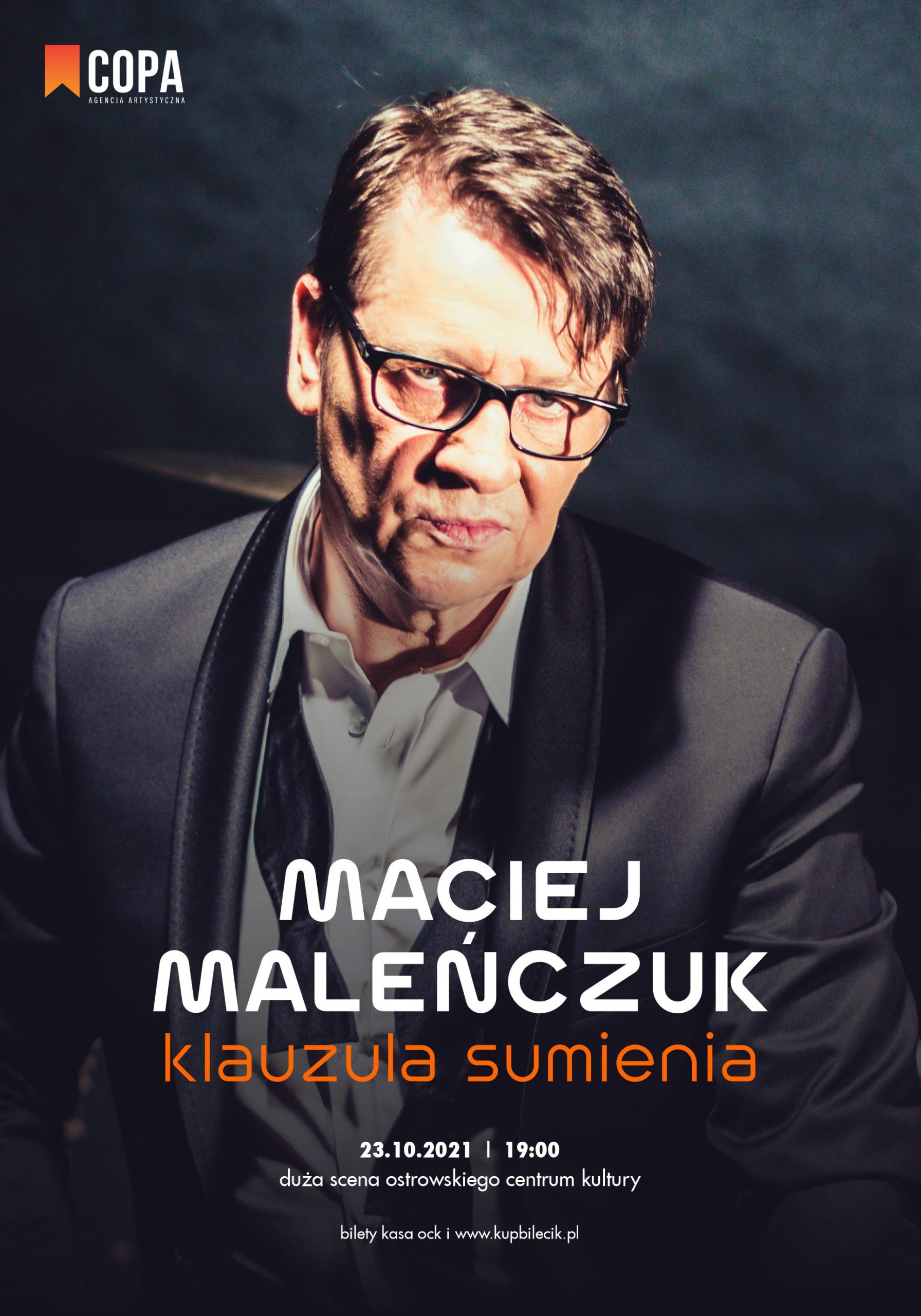 Plakat koncertu Macieja Maleńczuka Klauzula Sumienia