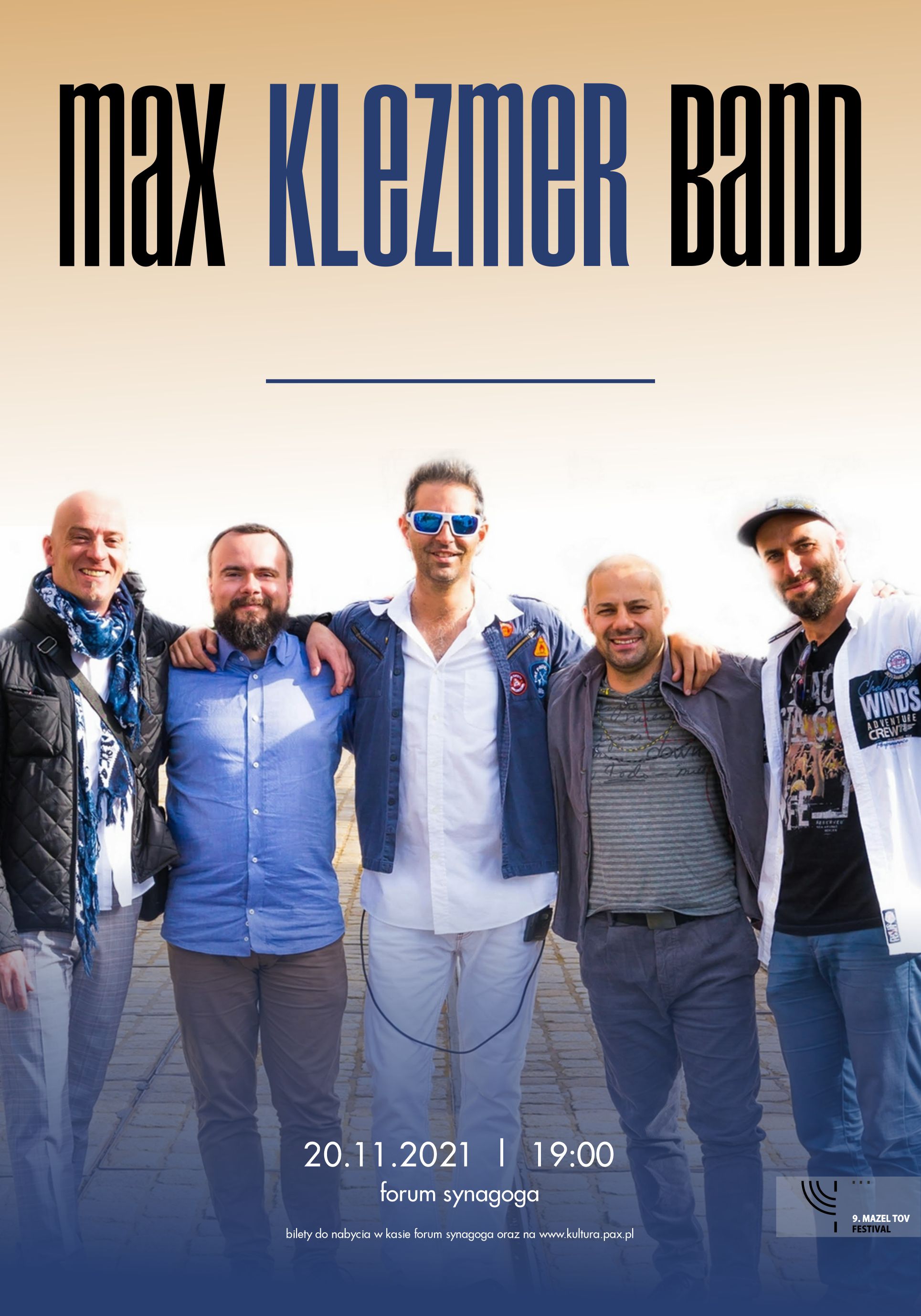 Plakat Mazel Tov Festival - koncert zespołu Max Klezmer Band