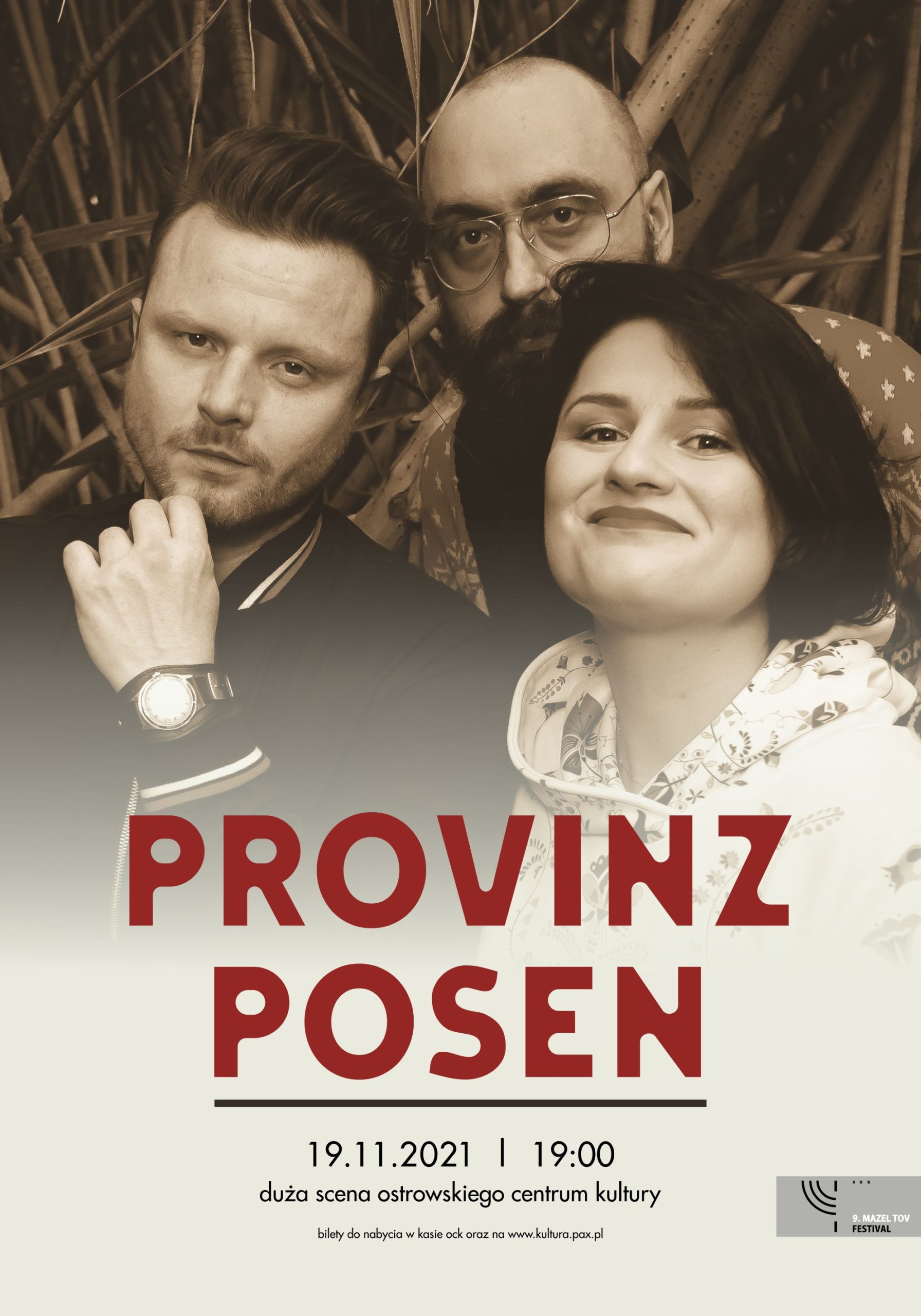Plakat Mazel Tov Festival - koncert zespołu Provinz Posen