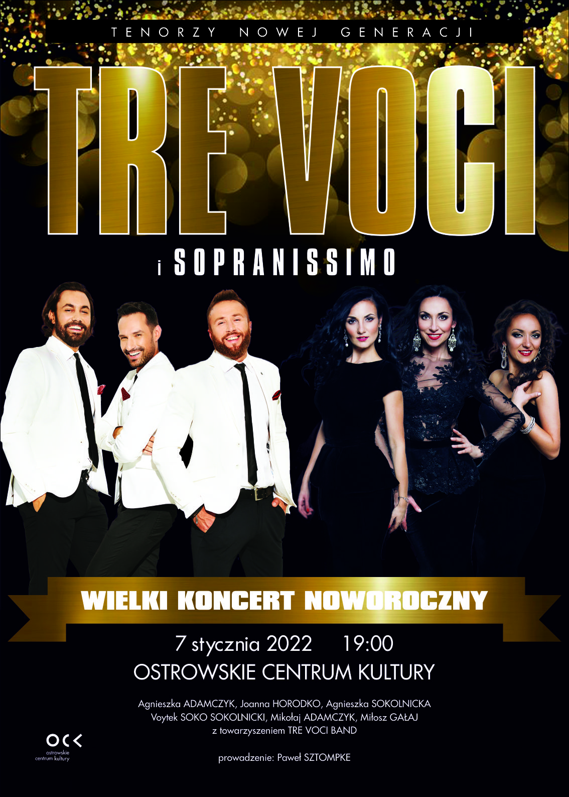 Plakat koncertu Tre Voci & Sopranissimo