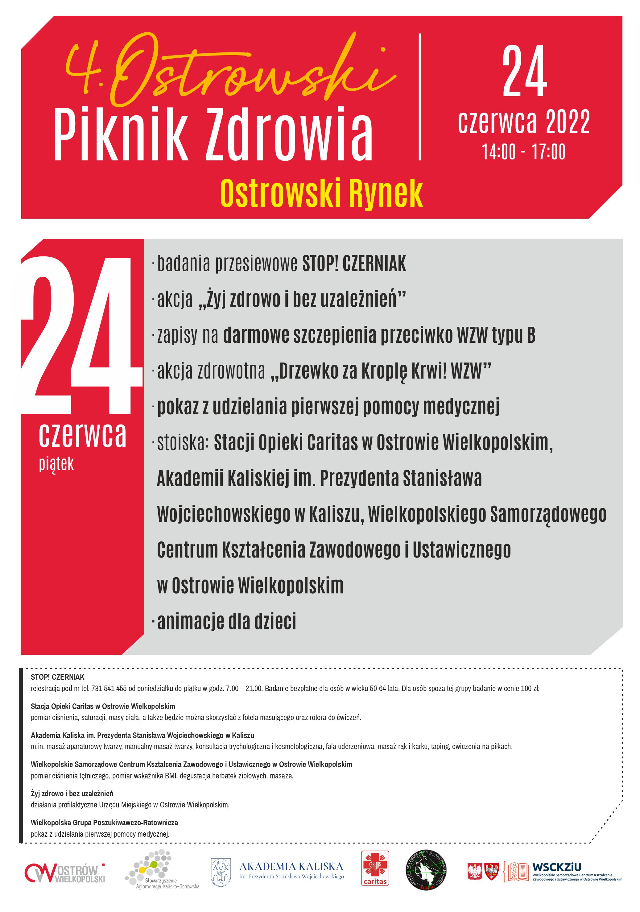 Plakat 4. Ostrowski Piknik Zdrowia