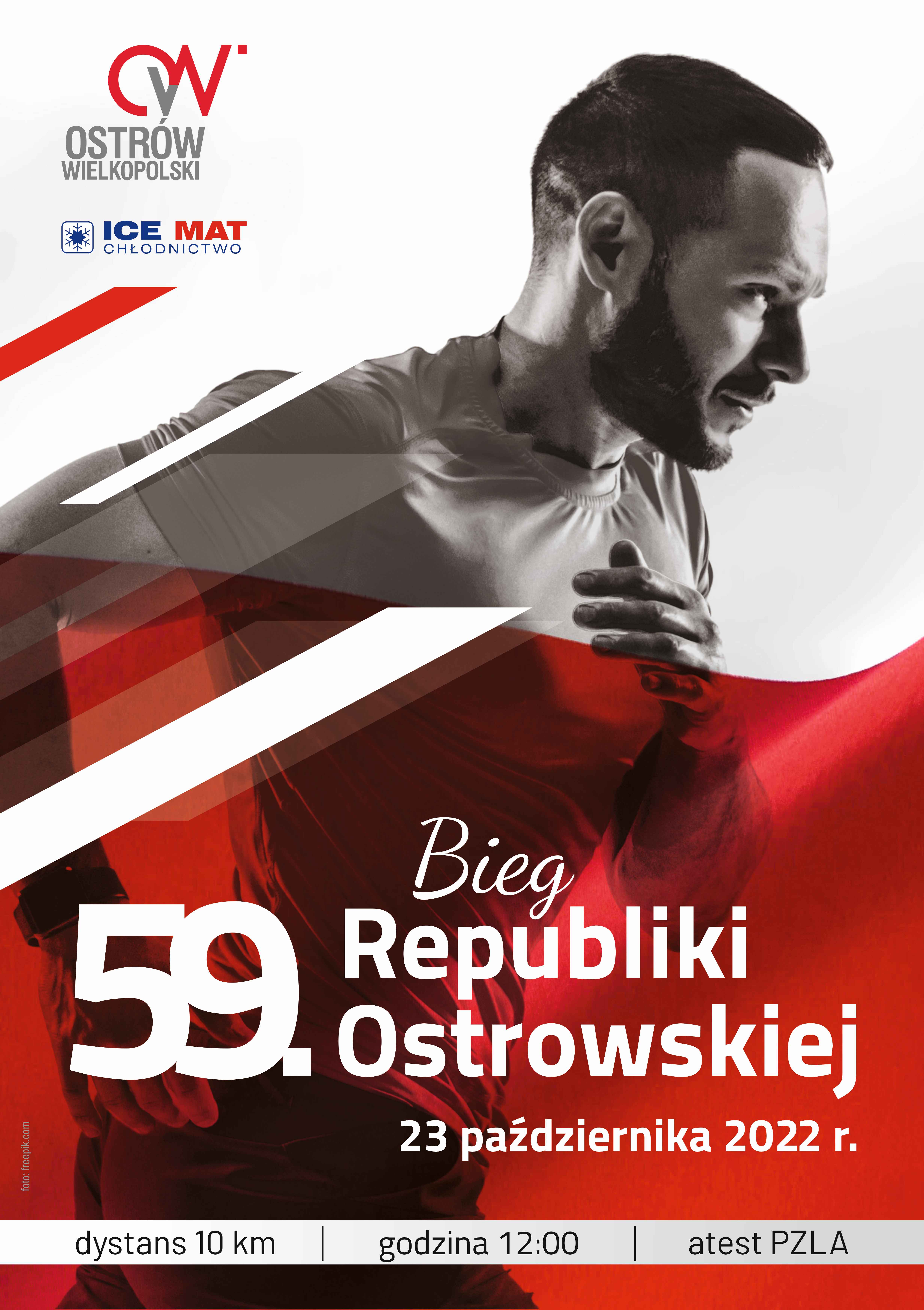 Plakat wydarzenia 59. Bieg Republiki Ostrowskiej