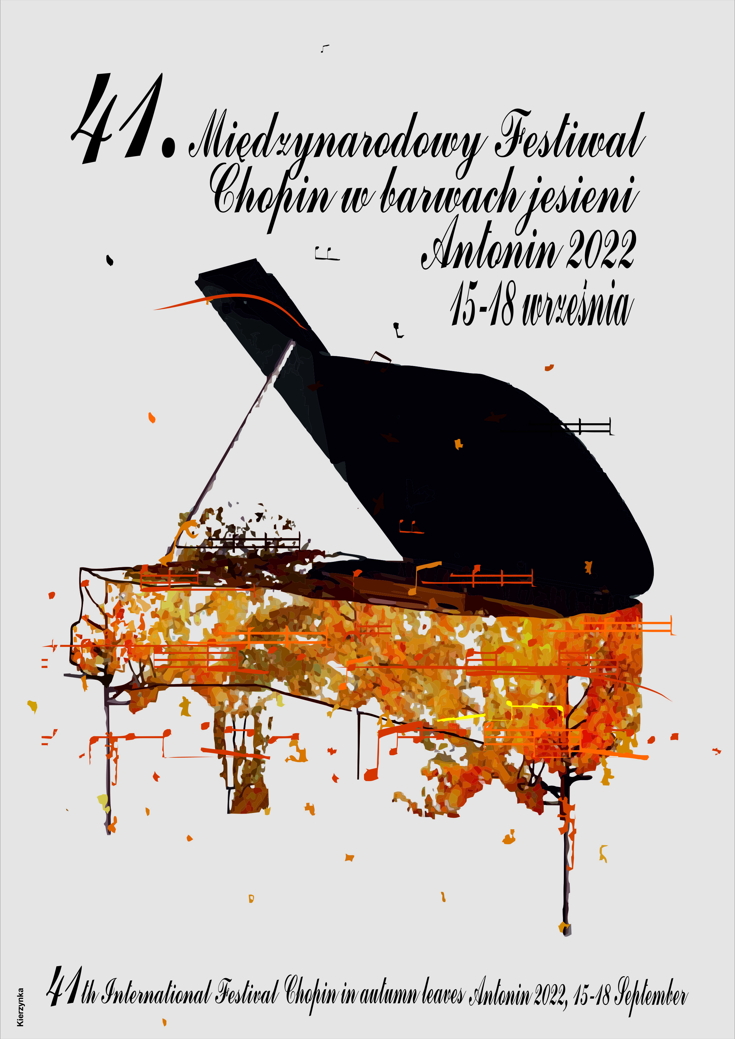 Plakat 41. Międzynarodowy Festiwal „Chopin w barwach jesieni"