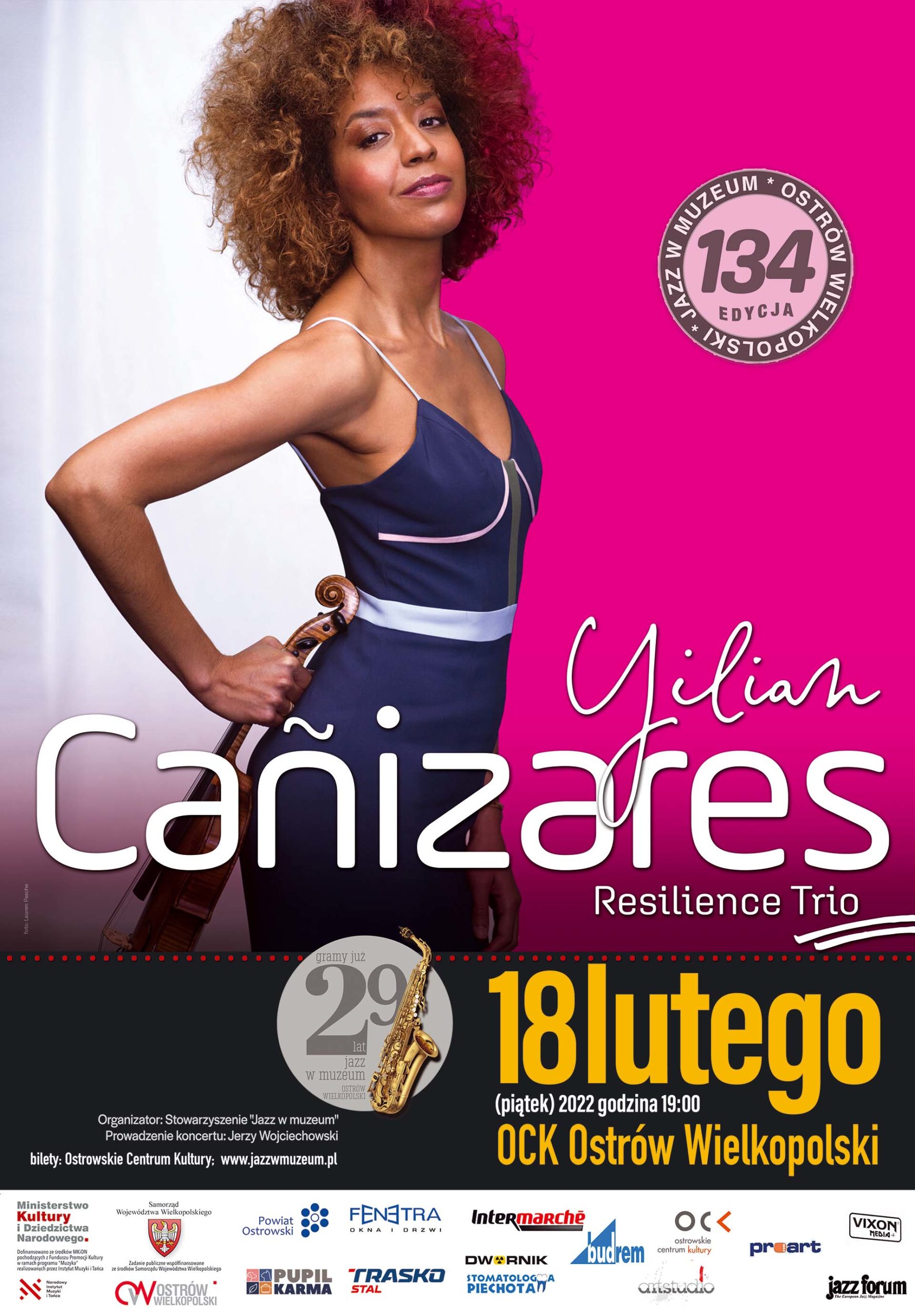 Plakat 134. Jazz w Muzeum koncertu Yilian Canizares – Resilience Trio