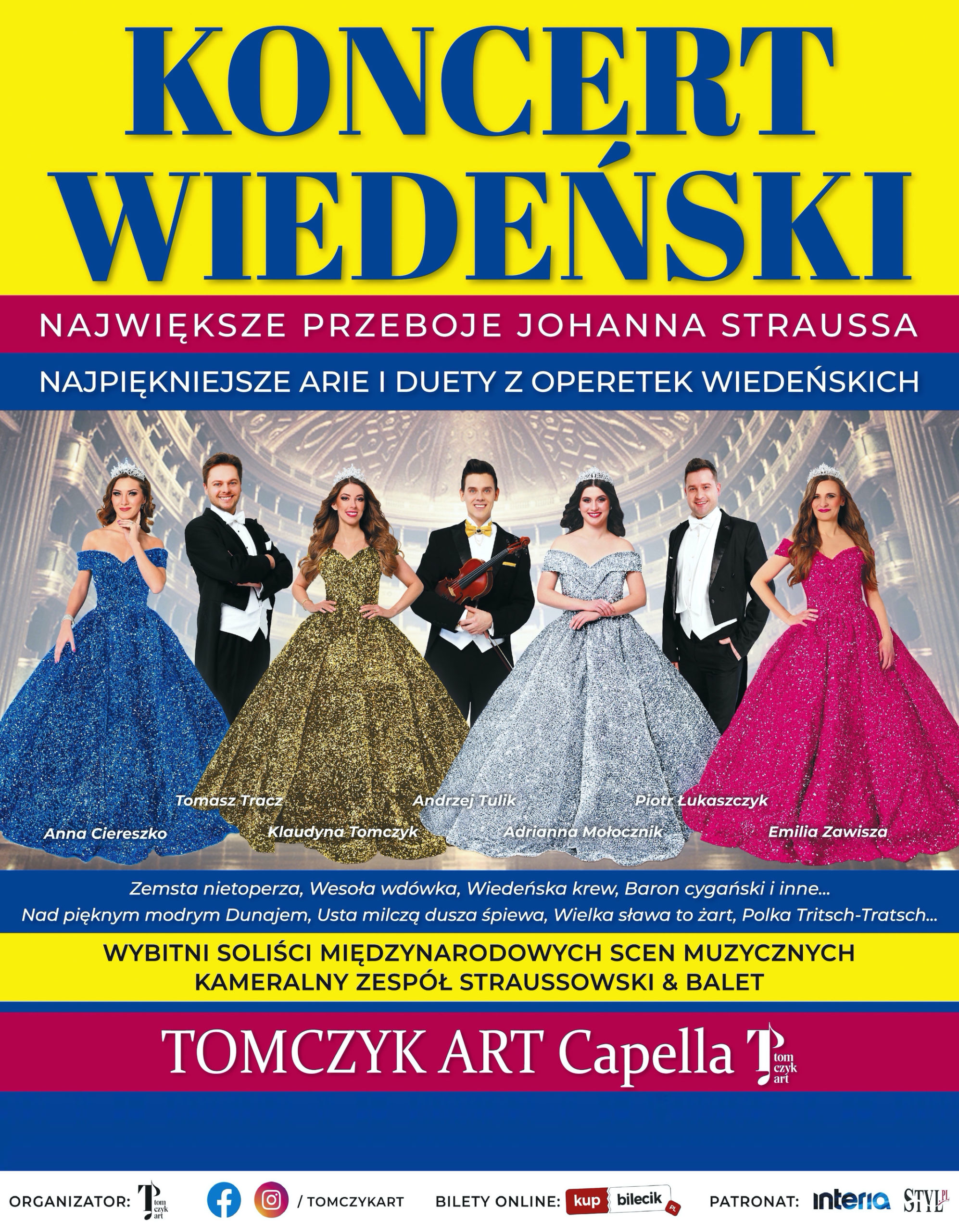 Plakat Koncertu Wiedeńskiego w Ostrowskim Centrum Kultury