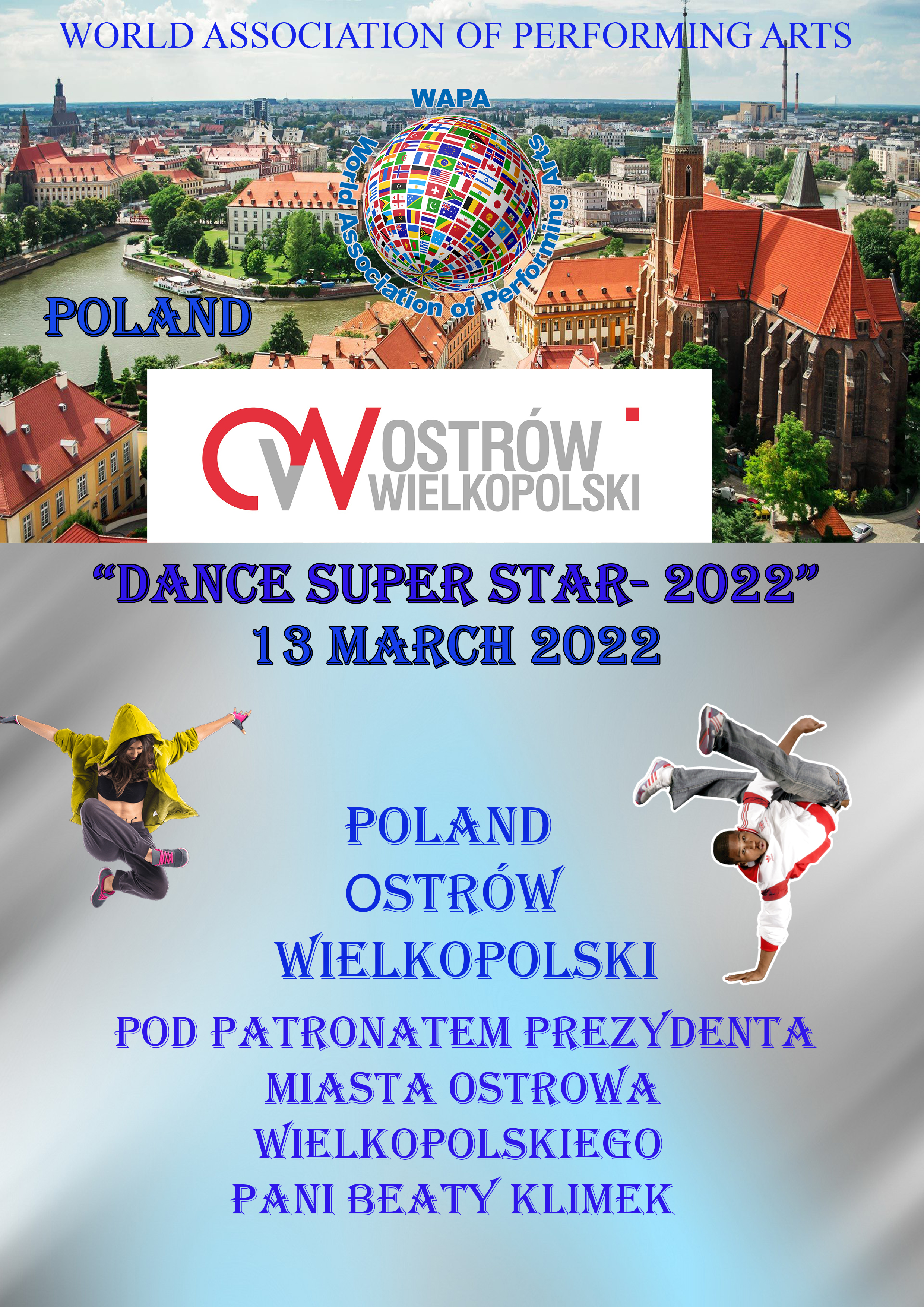 Plakat Festiwalu Tanecznego DANCE SUPER STAR -2022
