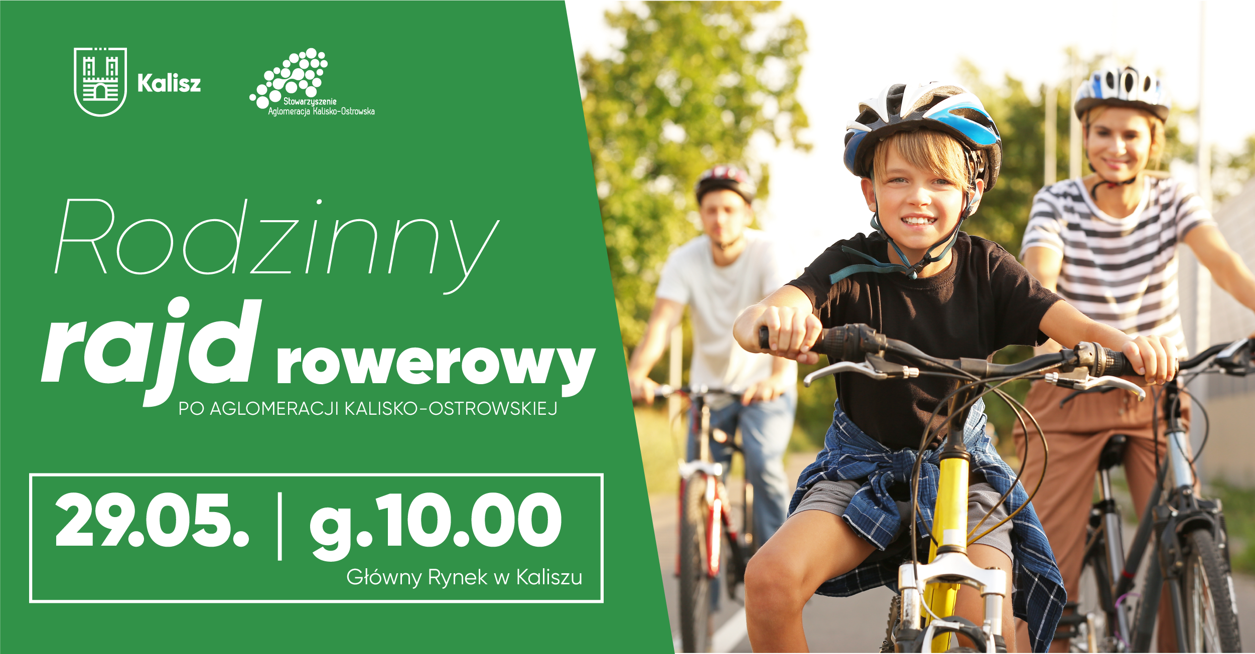 Plakat Mapa Rodzinnego Rajdu Rowerowego po Aglomeracji Kalisko-Ostrowskiej