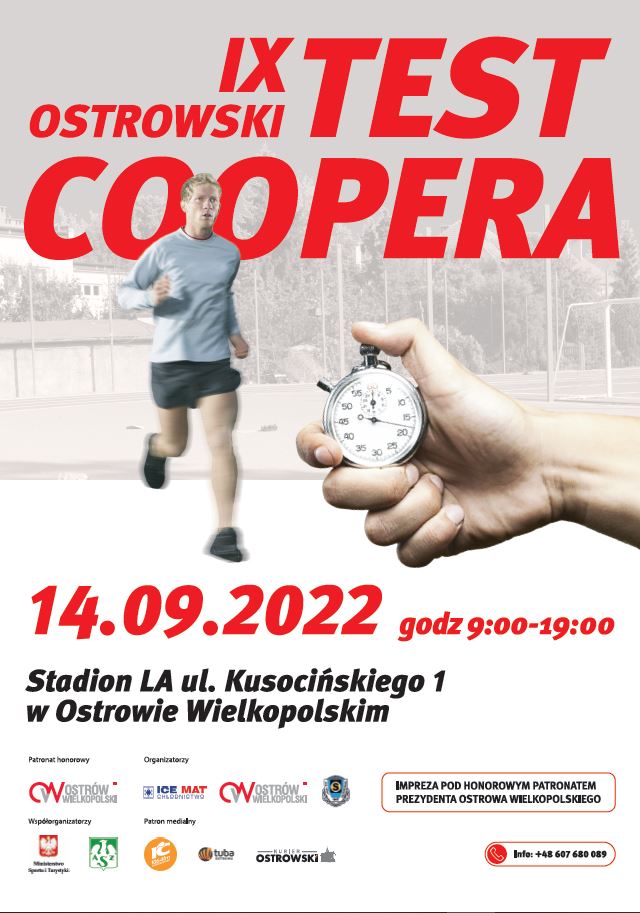 Plakat imprezy IX OSTROWSKI TEST COOPERA 